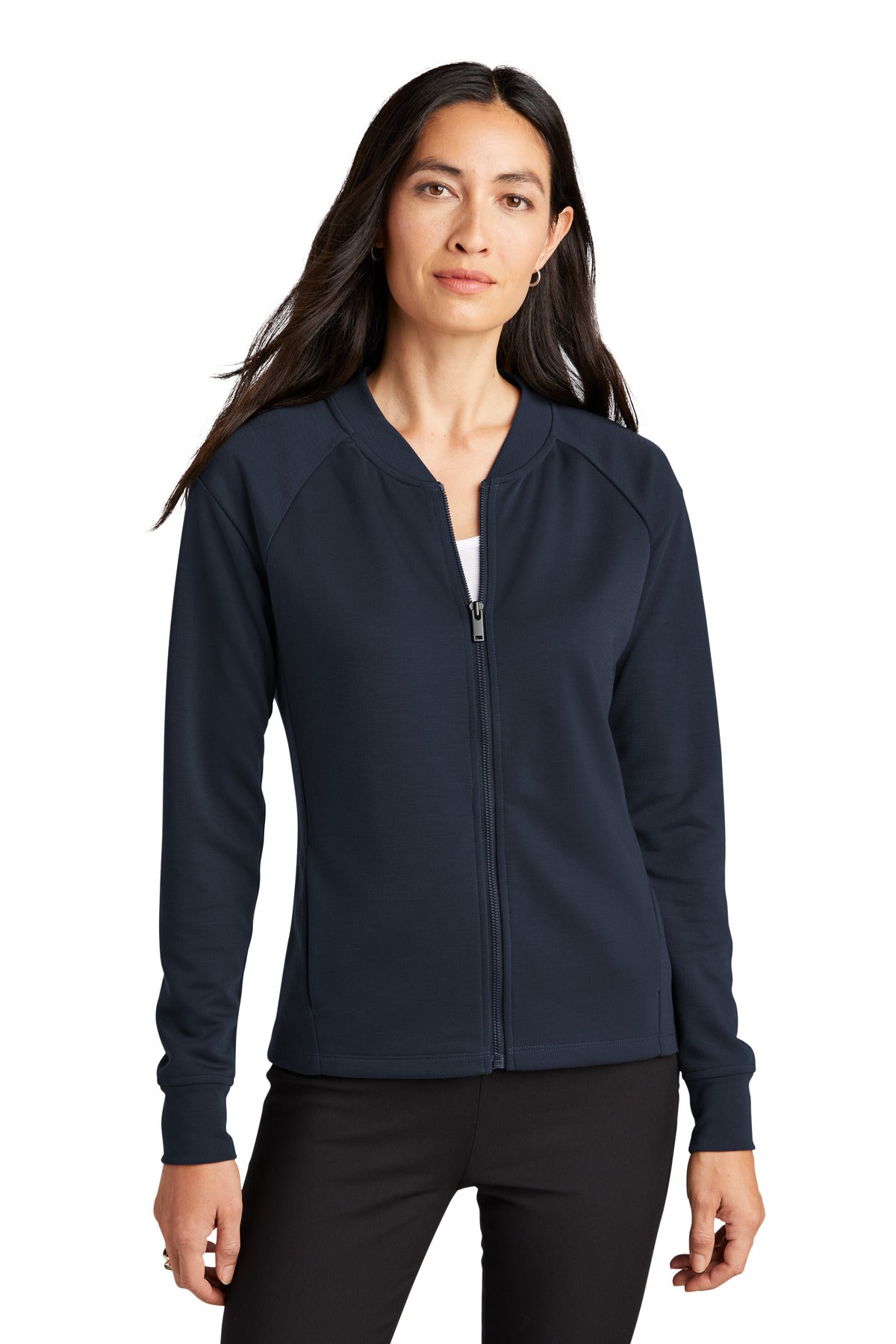 Custom Night Navy Women's Double-Knit Bomber MM3001, personalized by SanCanDo Swag in Argyle, TX