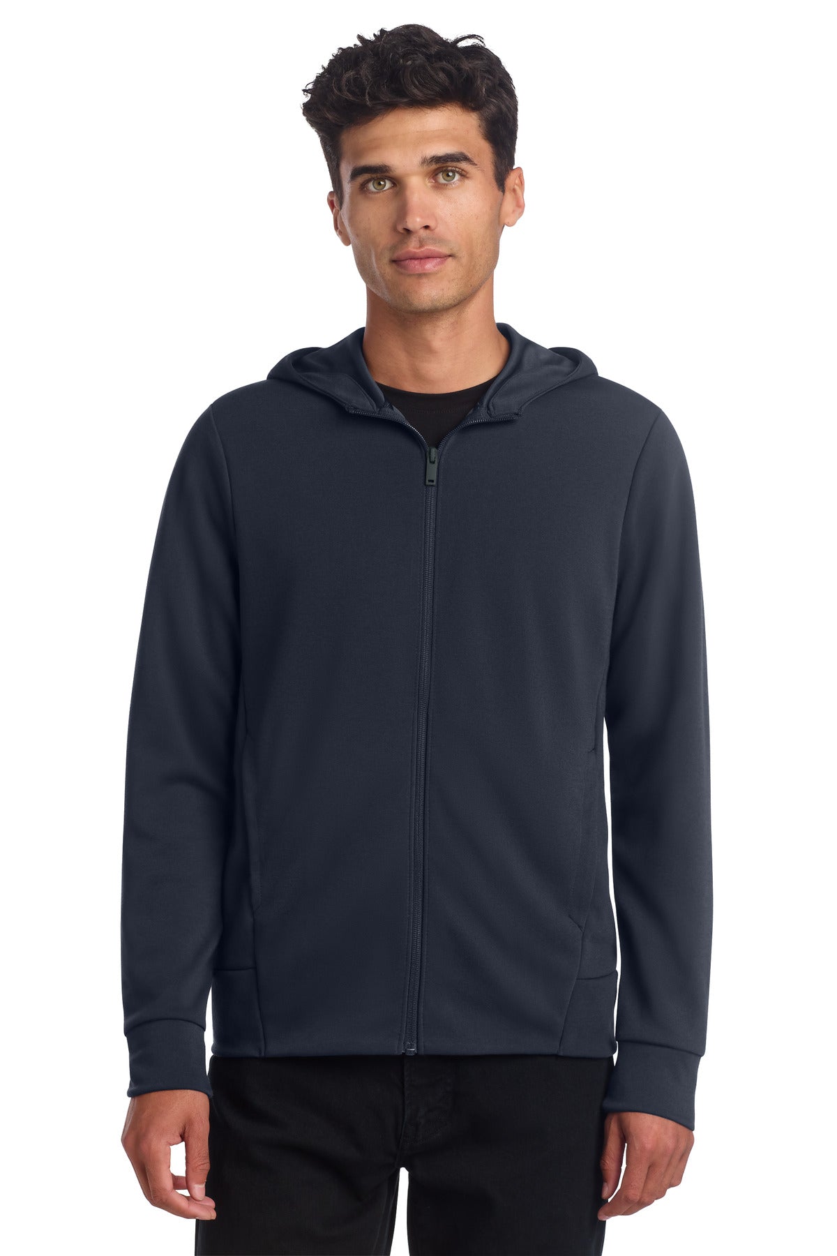 Custom Night Navy Double-Knit Full-Zip Hoodie MM3002, personalized by SanCanDo Swag in Argyle, TX