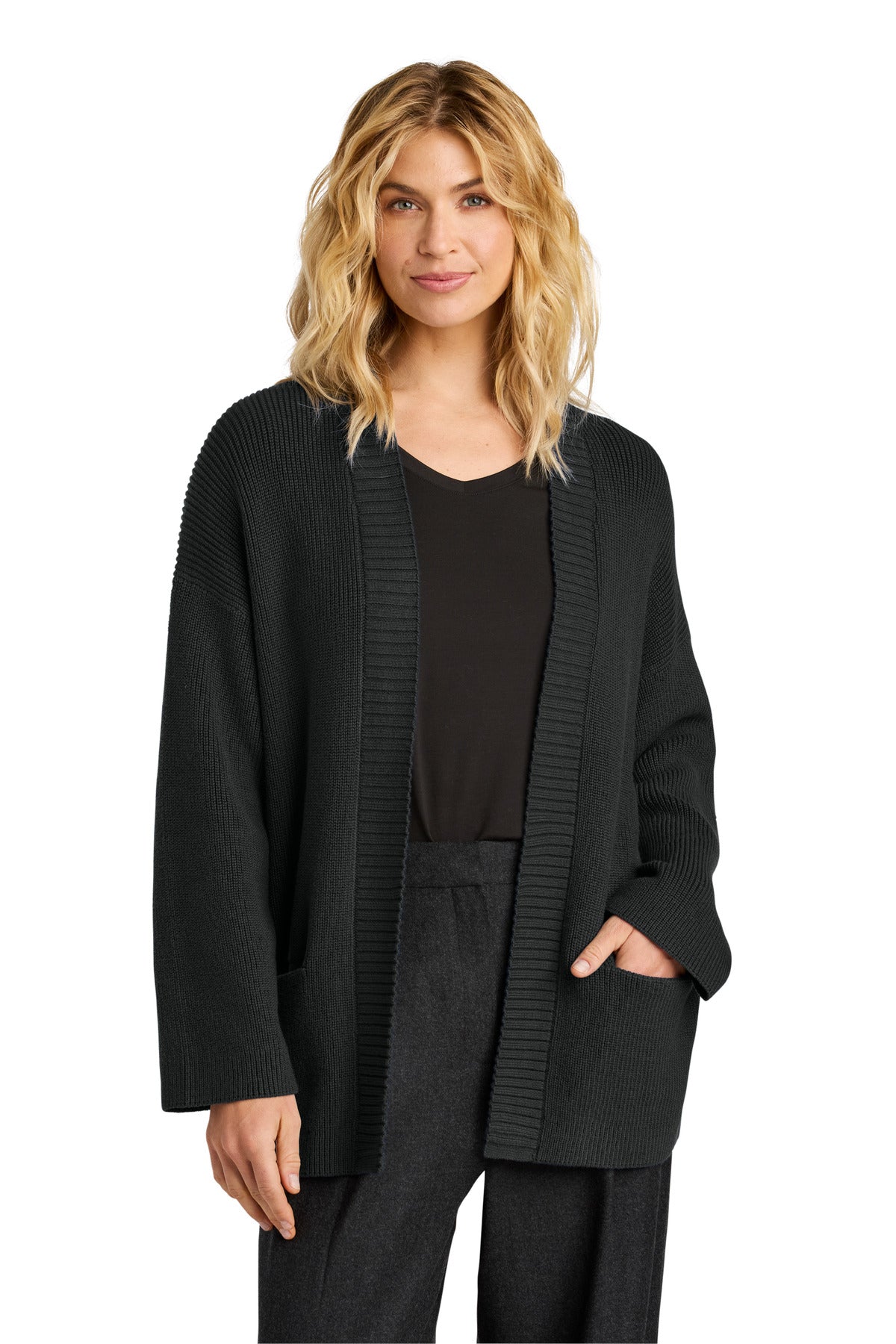Custom Deep Black Women's Open Cardi MM3021, personalized by SanCanDo Swag in Argyle, TX