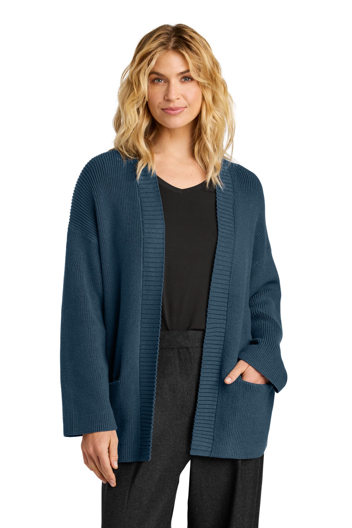 Custom Insignia Blue Women's Open Cardi MM3021, personalized by SanCanDo Swag in Argyle, TX