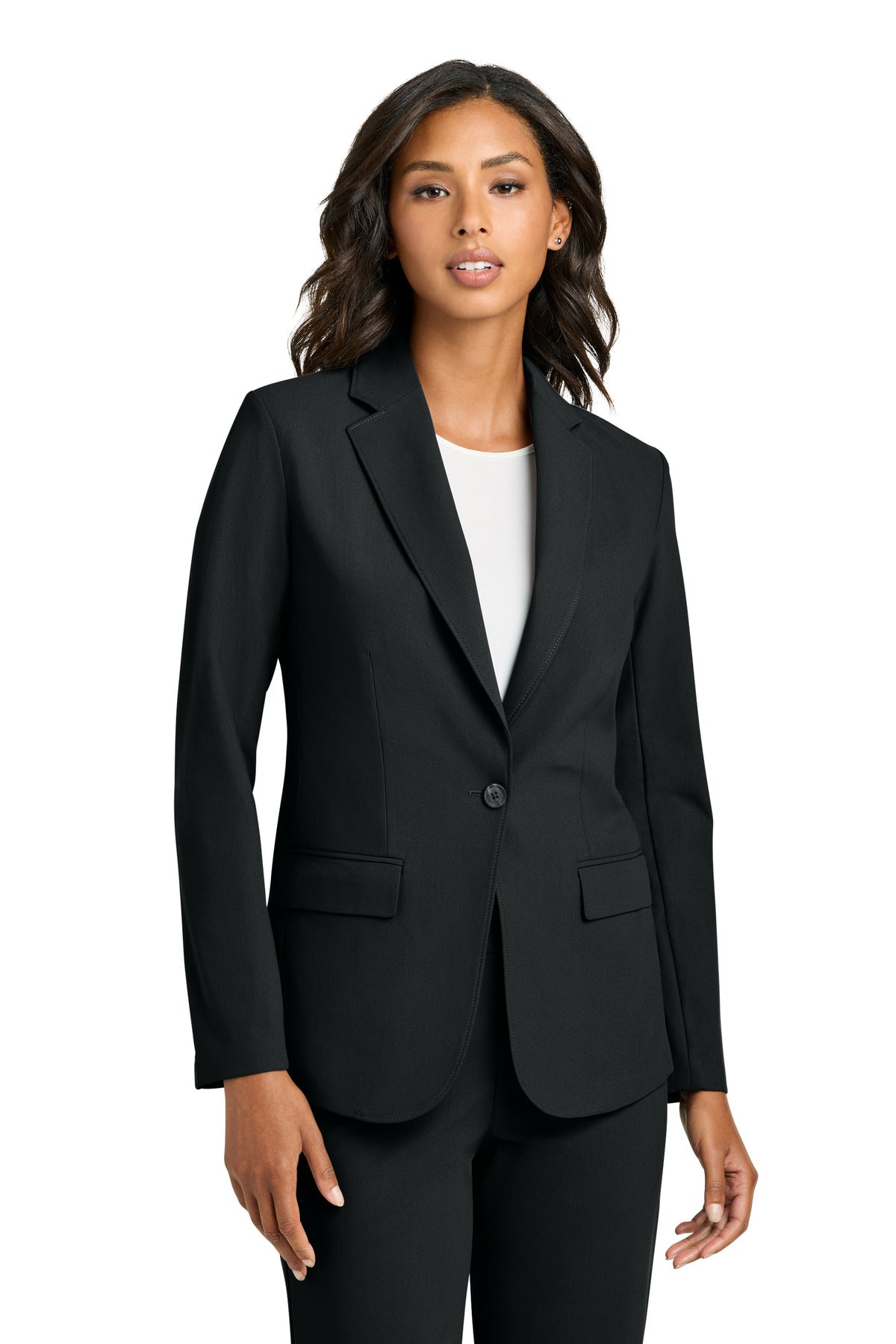 Custom Deep Black Women's Capital Tech Blazer MM3033, personalized by SanCanDo Swag in Argyle, TX