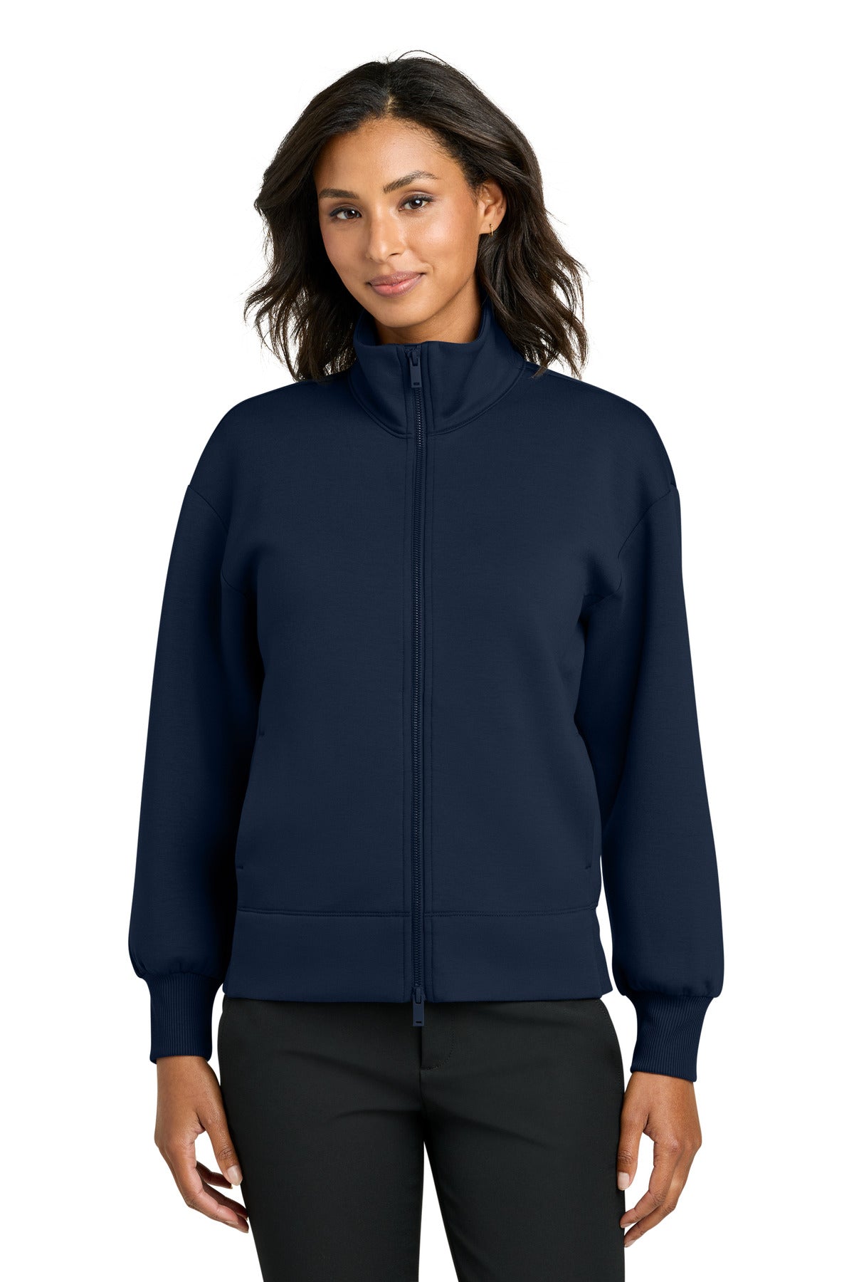 Custom Night Navy Women's Soft Spacer Full-Zip MM3103, personalized by SanCanDo Swag in Argyle, TX
