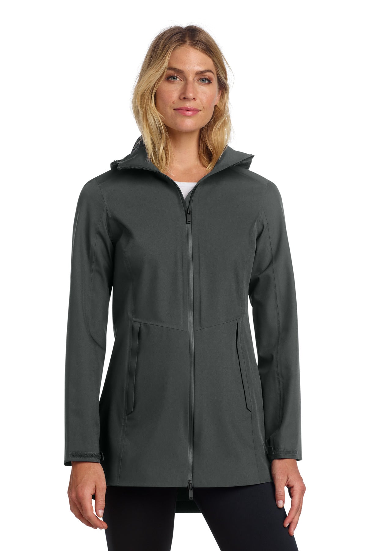 Custom Anchor Grey Women's Waterproof Rain Shell MM7001, personalized by SanCanDo Swag in Argyle, TX