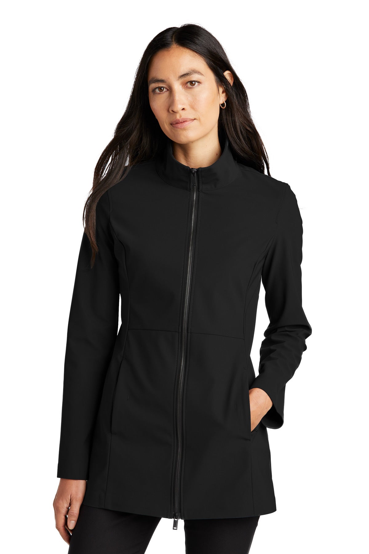 Custom Deep Black Women's Faille Soft Shell MM7101, personalized by SanCanDo Swag in Argyle, TX