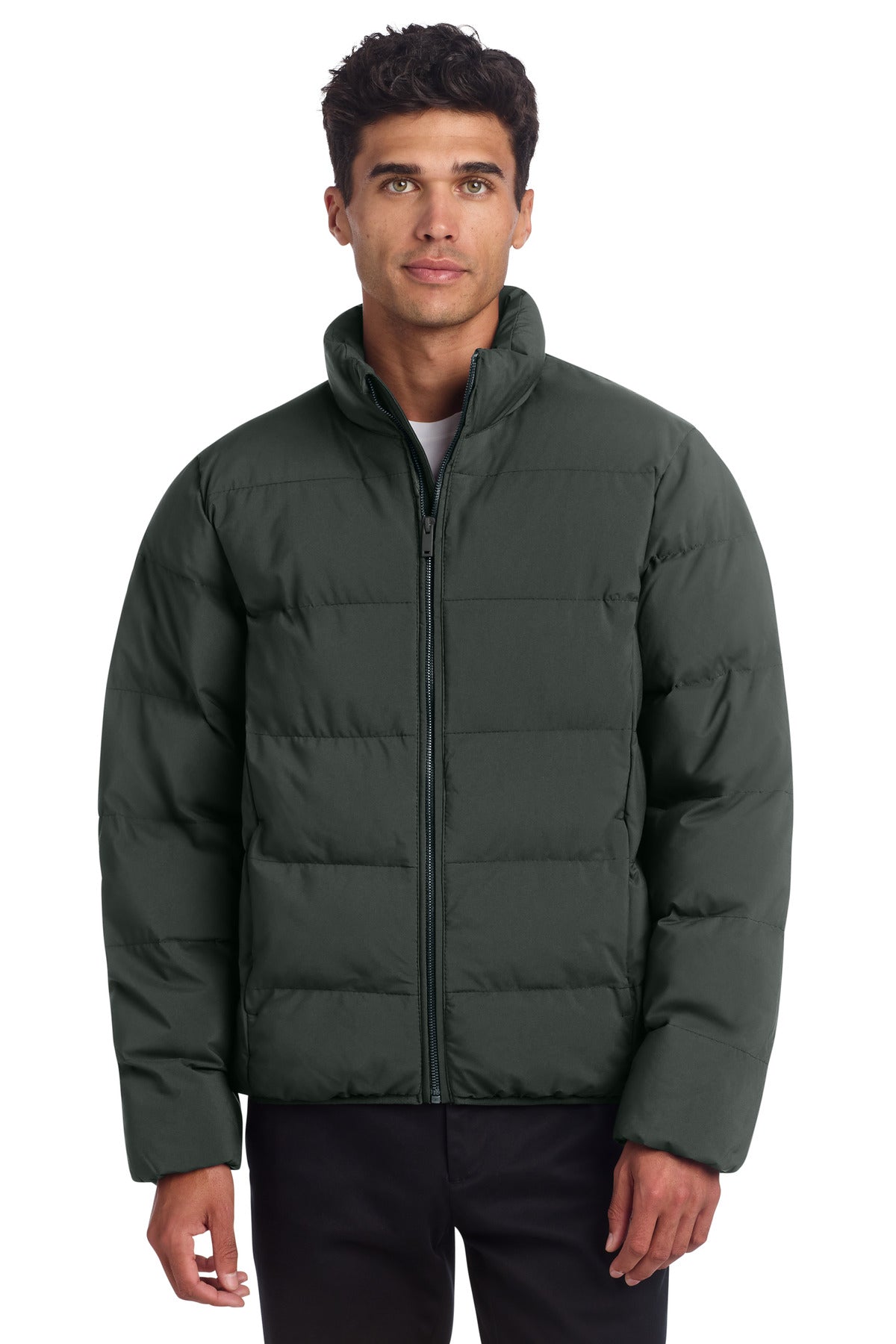 Custom Anchor Grey Puffy Jacket MM7210, personalized by SanCanDo Swag in Argyle, TX