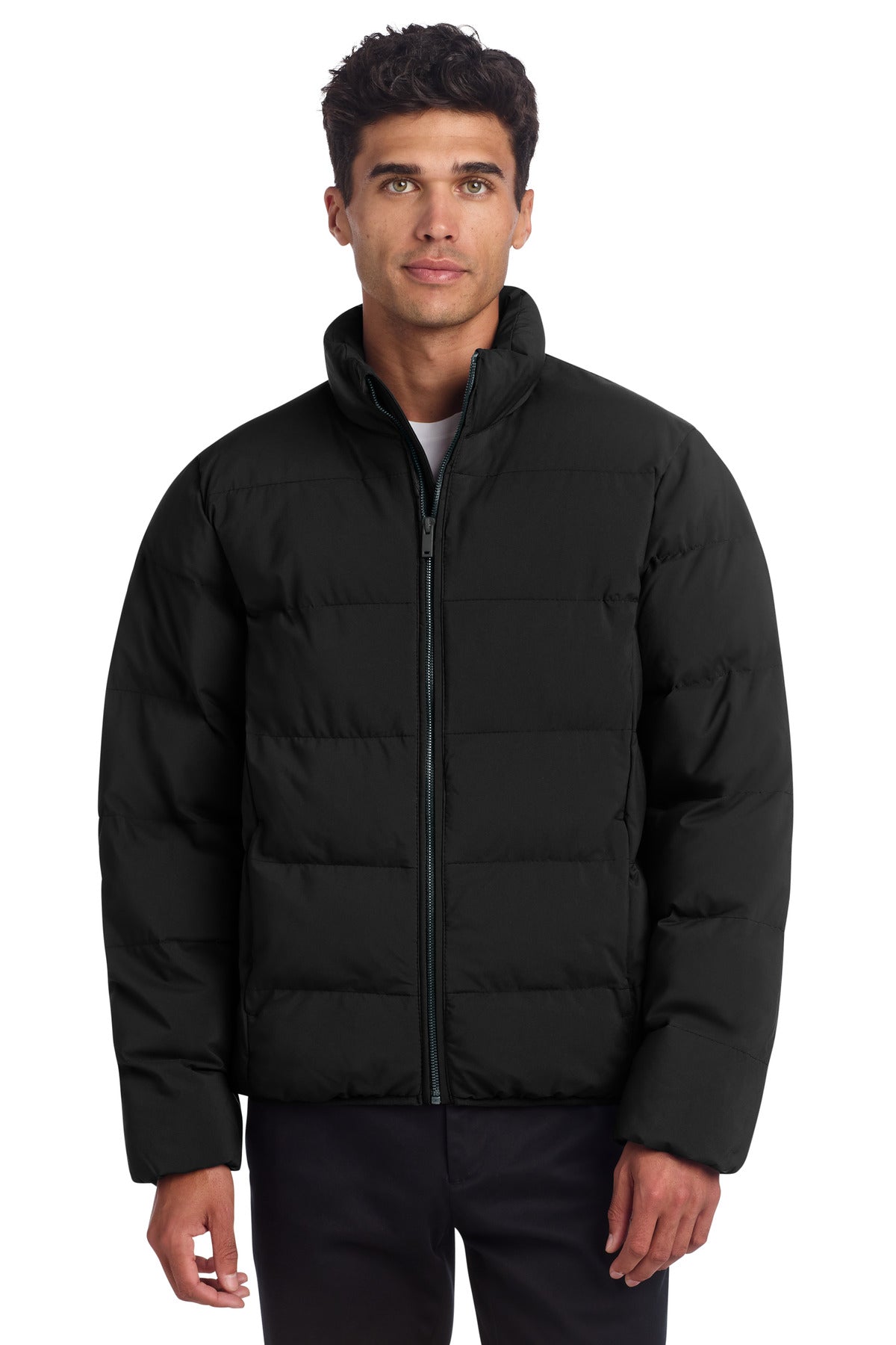 Custom Deep Black Puffy Jacket MM7210, personalized by SanCanDo Swag in Argyle, TX
