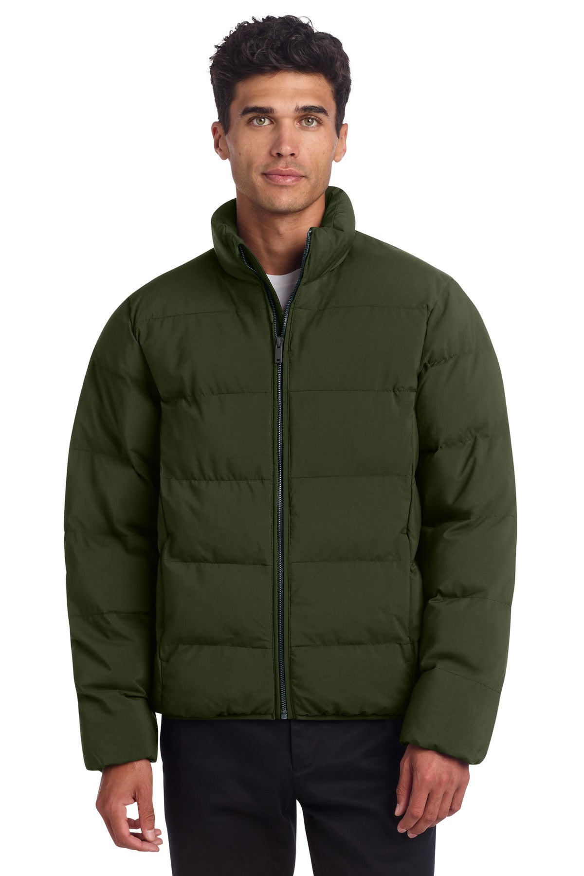 Custom Townsend Green Puffy Jacket MM7210, personalized by SanCanDo Swag in Argyle, TX