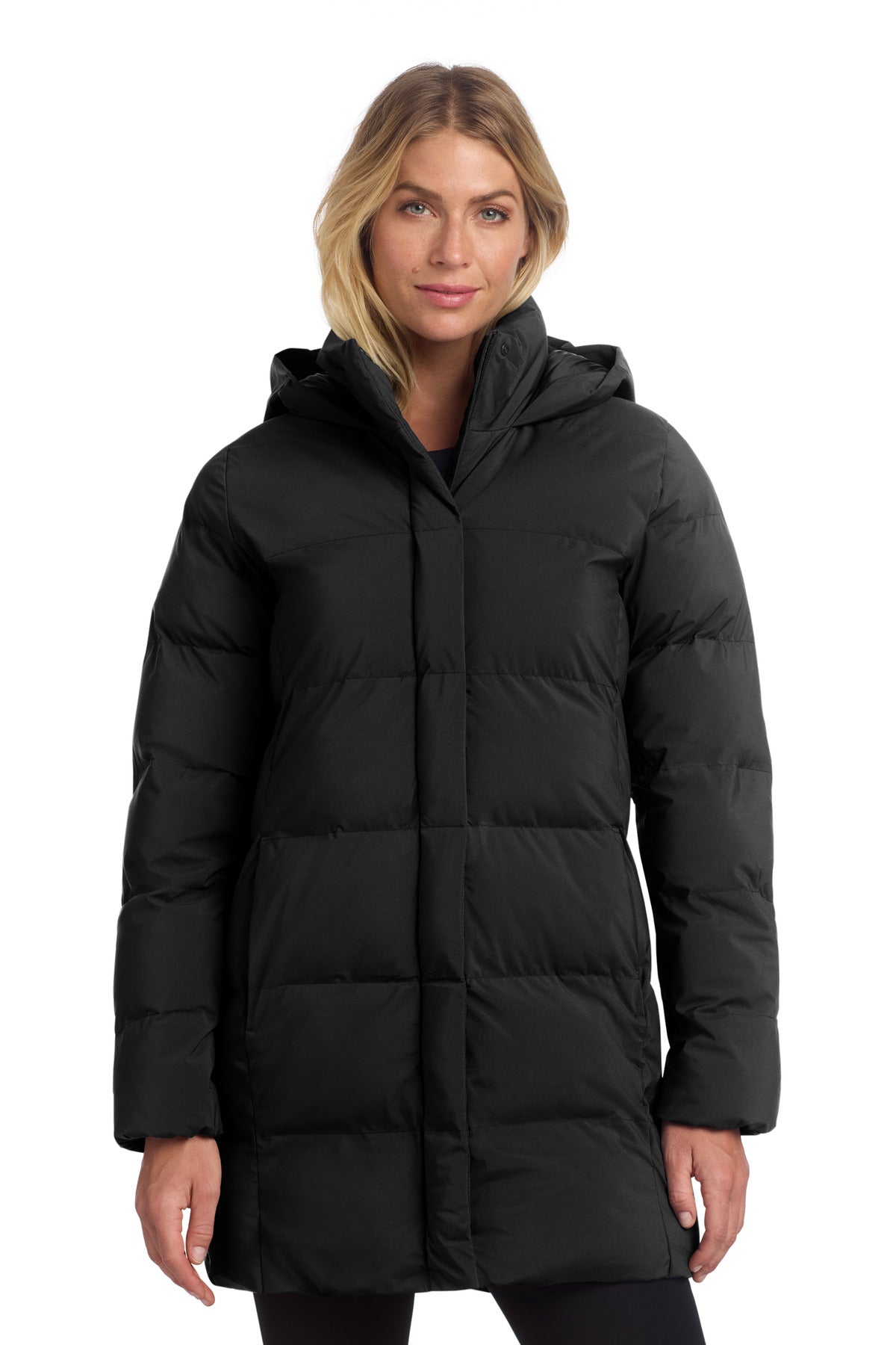Custom Deep Black Women's Puffy Parka MM7213, personalized by SanCanDo Swag in Argyle, TX