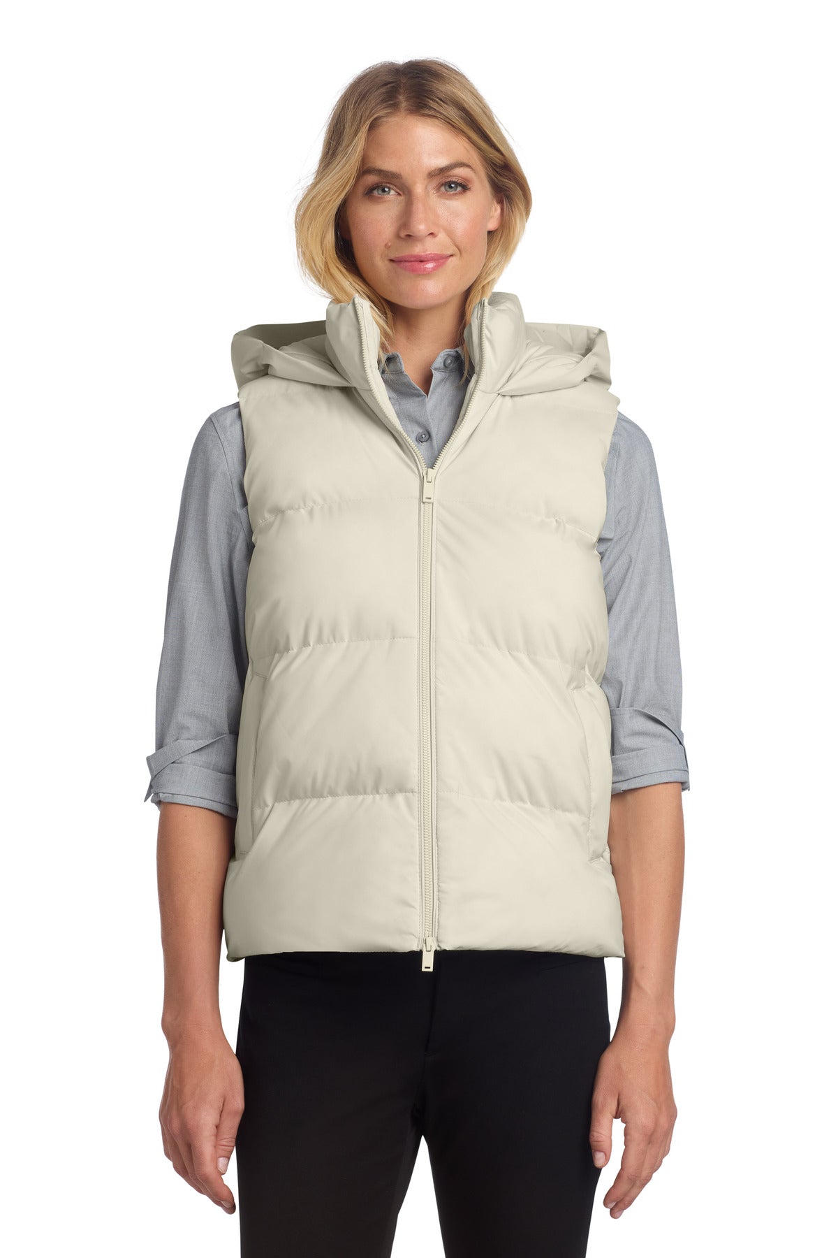 Custom Birch Women's Puffy Vest MM7217, personalized by SanCanDo Swag in Argyle, TX