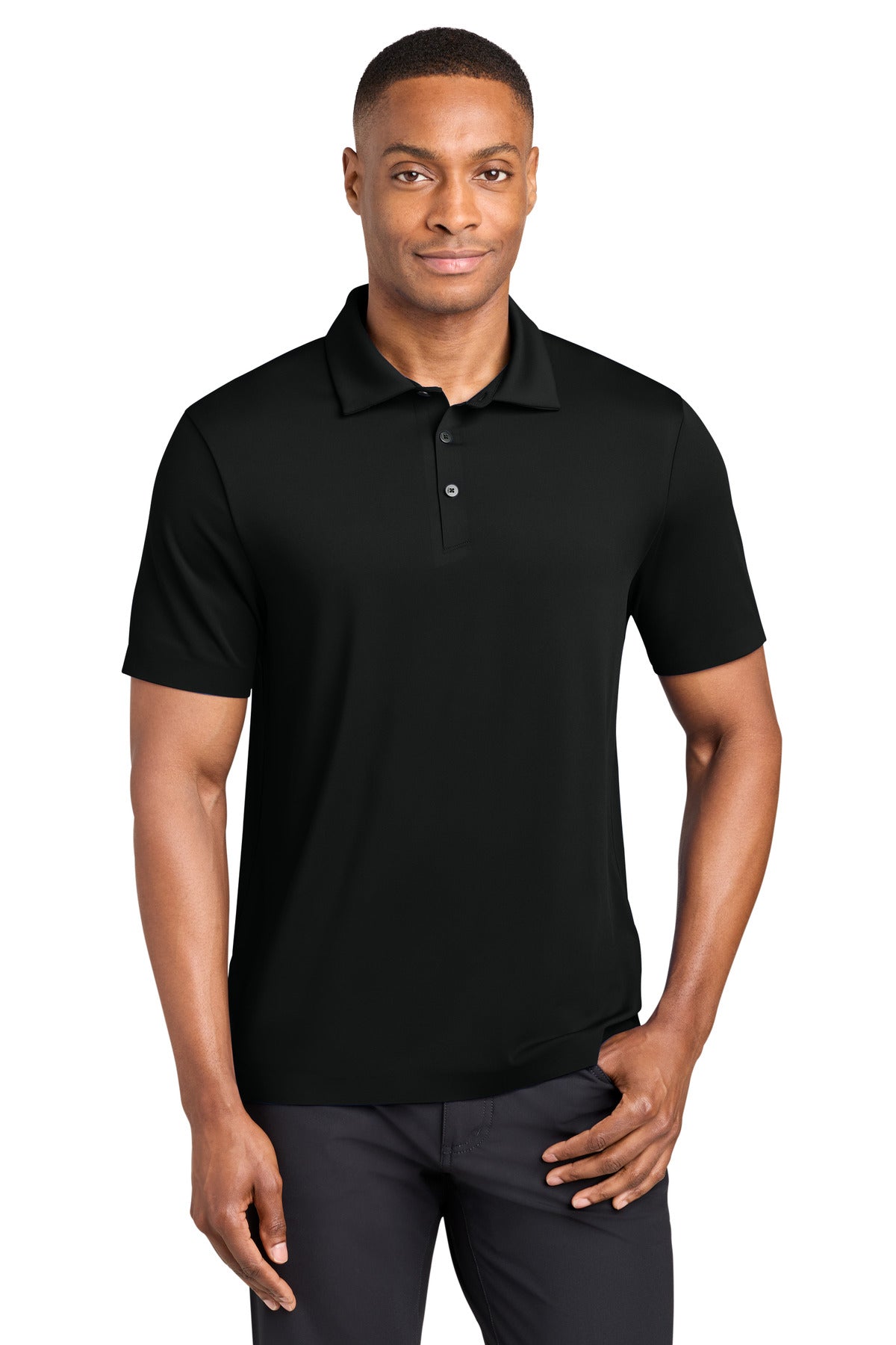 Custom Pitch Black Alta Polo MRA110, personalized by SanCanDo Swag in Argyle, TX