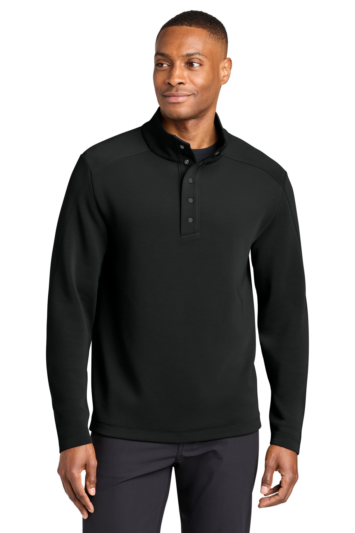 Custom Pitch Black Kumo 1/4-Snap Pullover MRA220, personalized by SanCanDo Swag in Argyle, TX