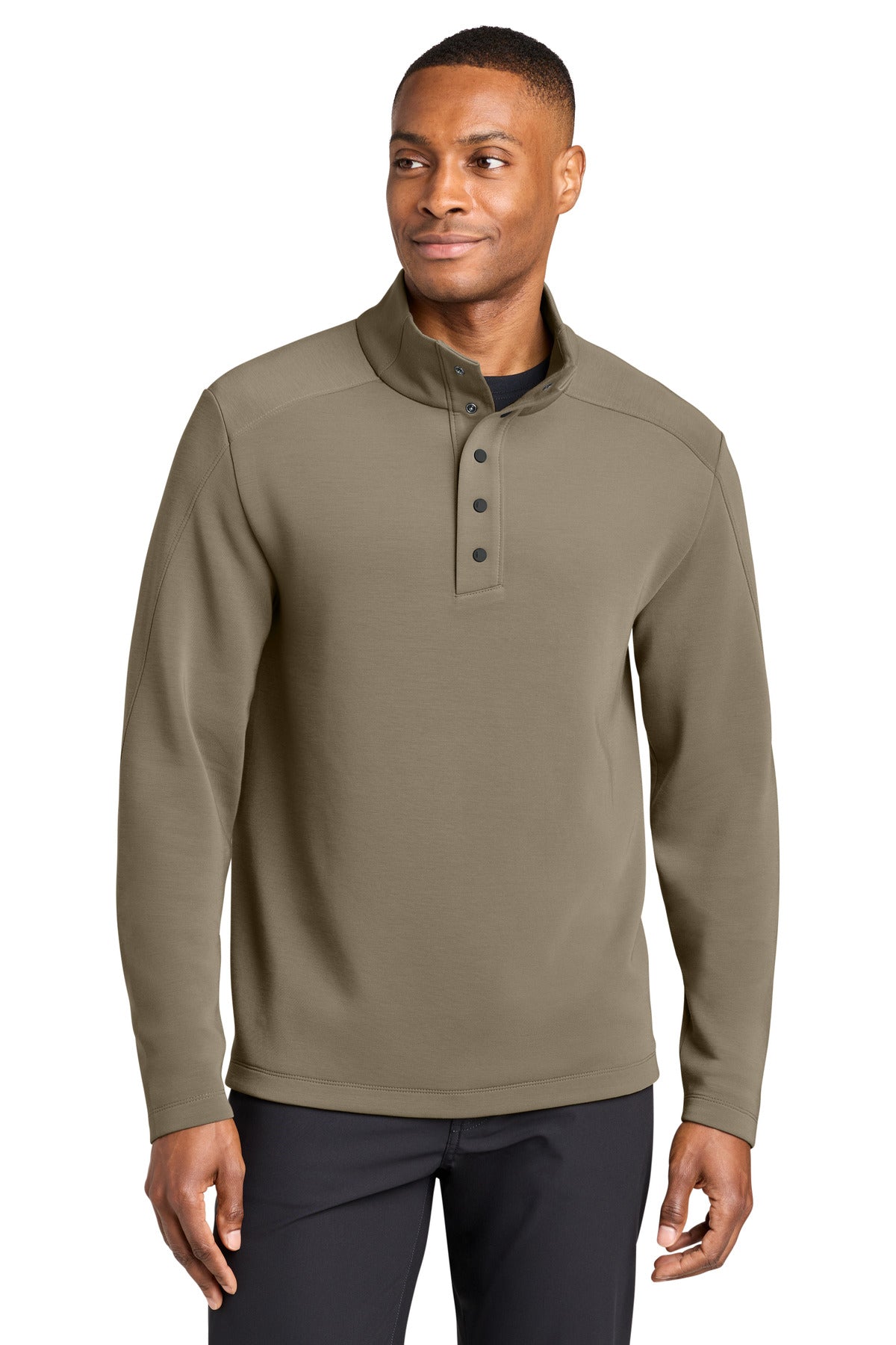Custom Truffle Kumo 1/4-Snap Pullover MRA220, personalized by SanCanDo Swag in Argyle, TX