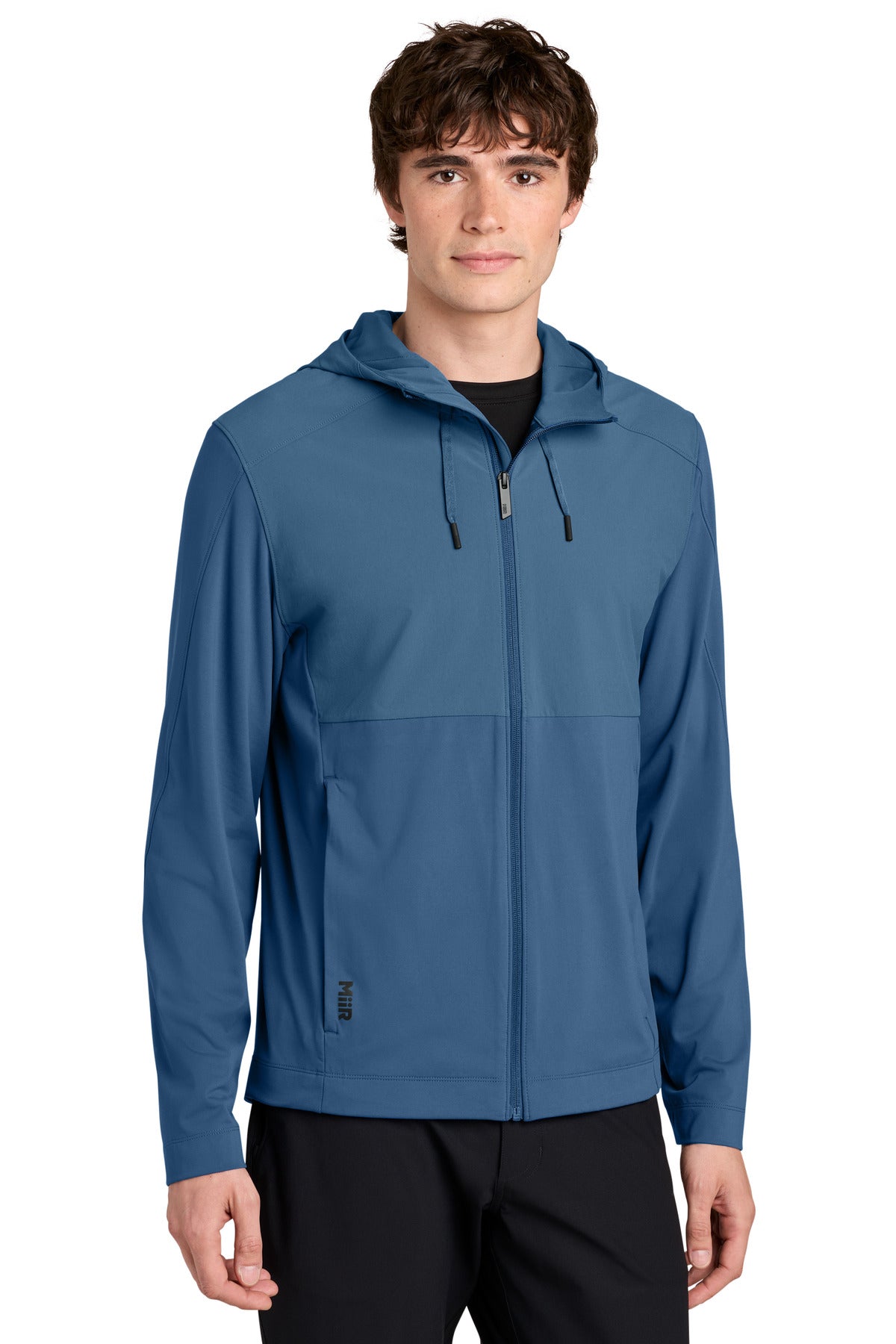 Custom Deep Lake Kivu Hybrid Full-Zip Hooded Jacket MRA230, personalized by SanCanDo Swag in Argyle, TX