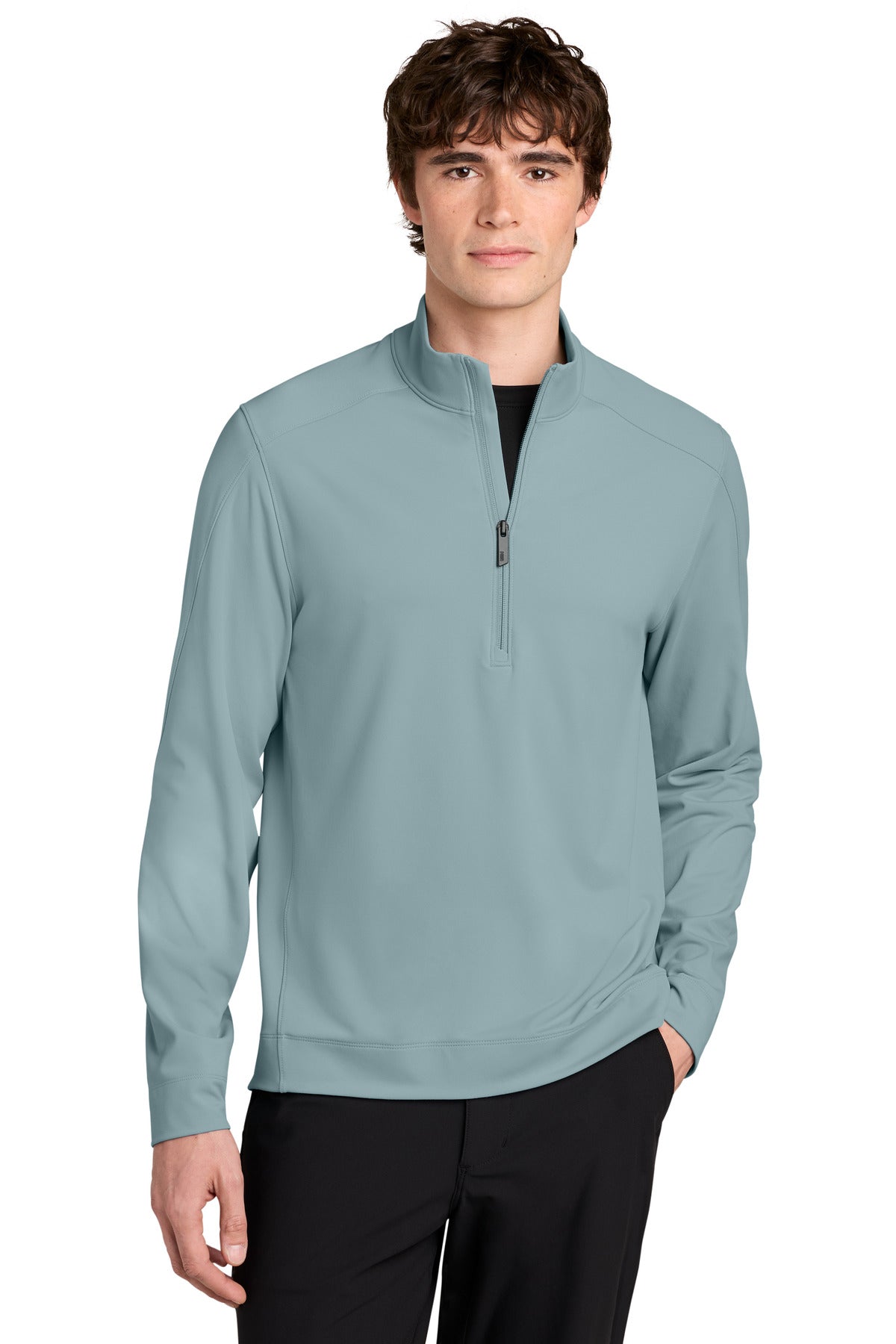 Custom Blue Fog Kivu 1/4-Zip MRA235, personalized by SanCanDo Swag in Argyle, TX