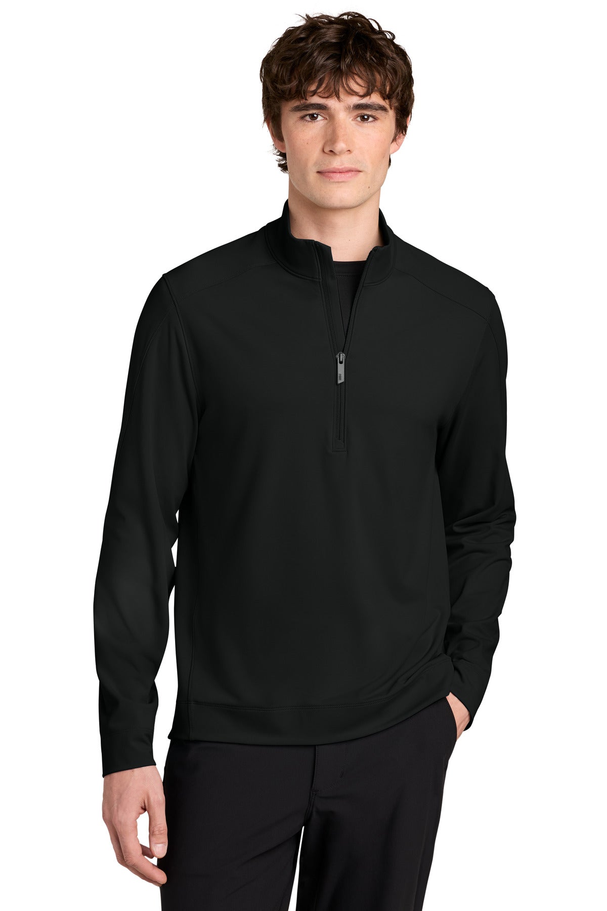 Custom Pitch Black Kivu 1/4-Zip MRA235, personalized by SanCanDo Swag in Argyle, TX