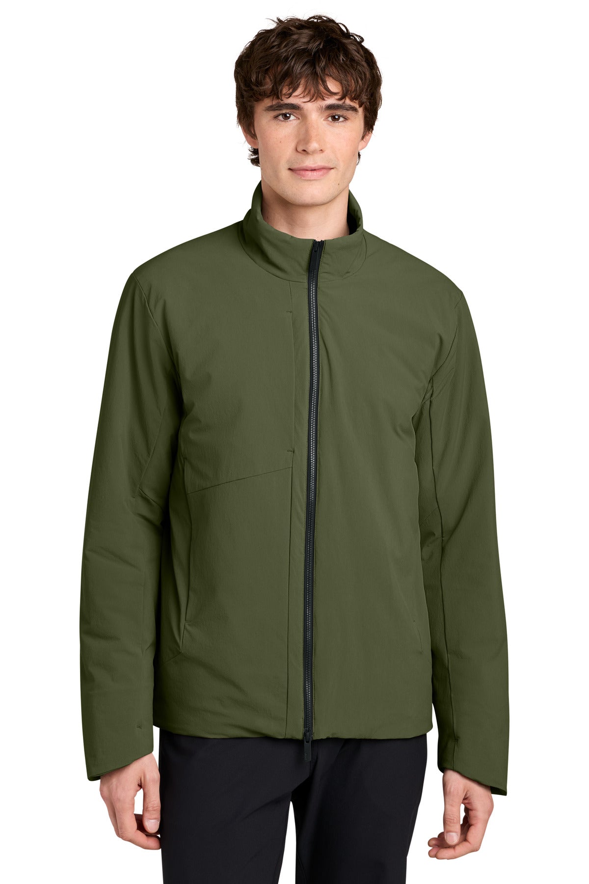 Custom Forest Moss Sashiko Full-Zip Stretch Puffy MRA440, personalized by SanCanDo Swag in Argyle, TX