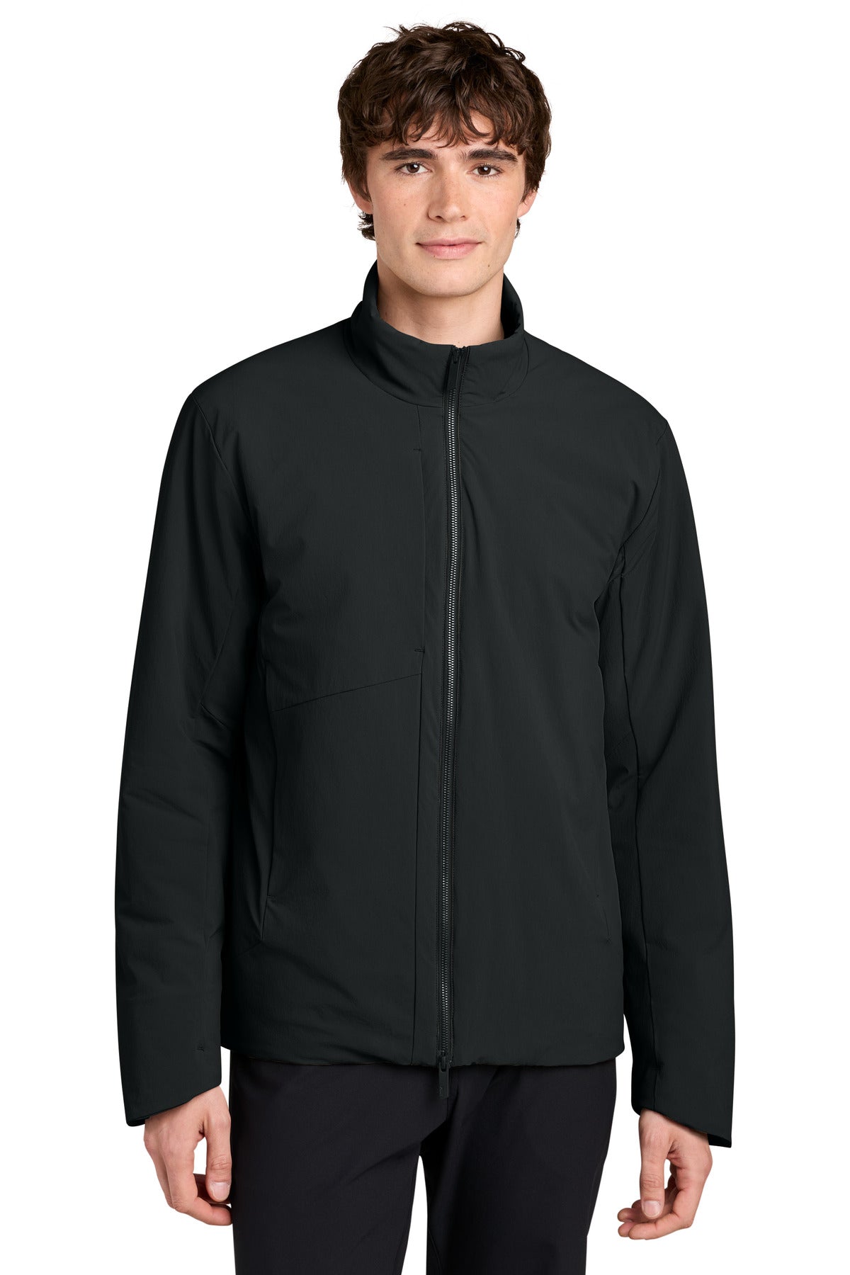 Custom Pitch Black Sashiko Full-Zip Stretch Puffy MRA440, personalized by SanCanDo Swag in Argyle, TX