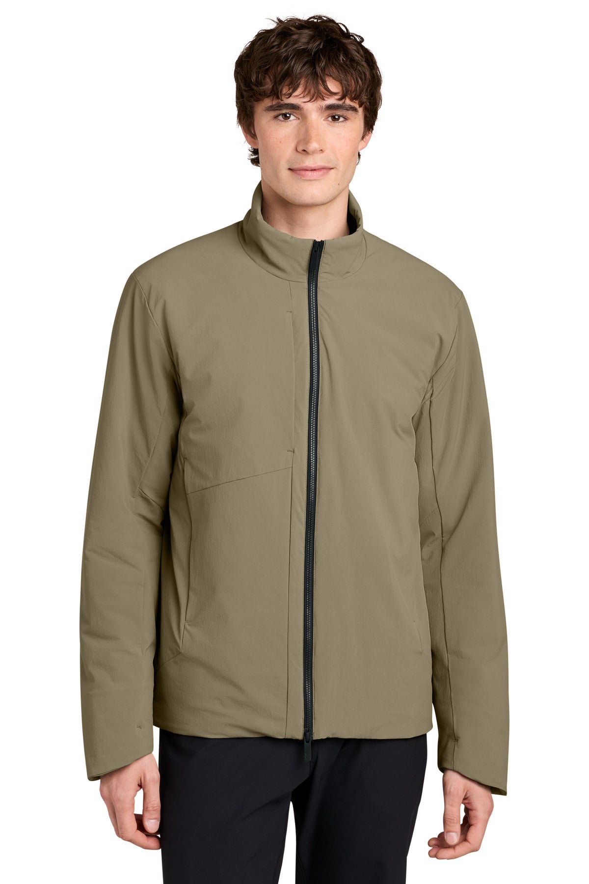 Custom Truffle Sashiko Full-Zip Stretch Puffy MRA440, personalized by SanCanDo Swag in Argyle, TX