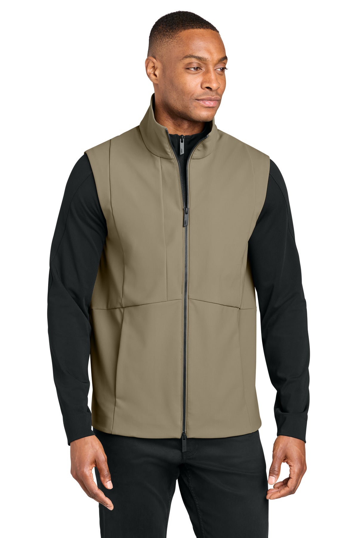 Custom Truffle Nozawa Soft Shell Vest MRA472, personalized by SanCanDo Swag in Argyle, TX