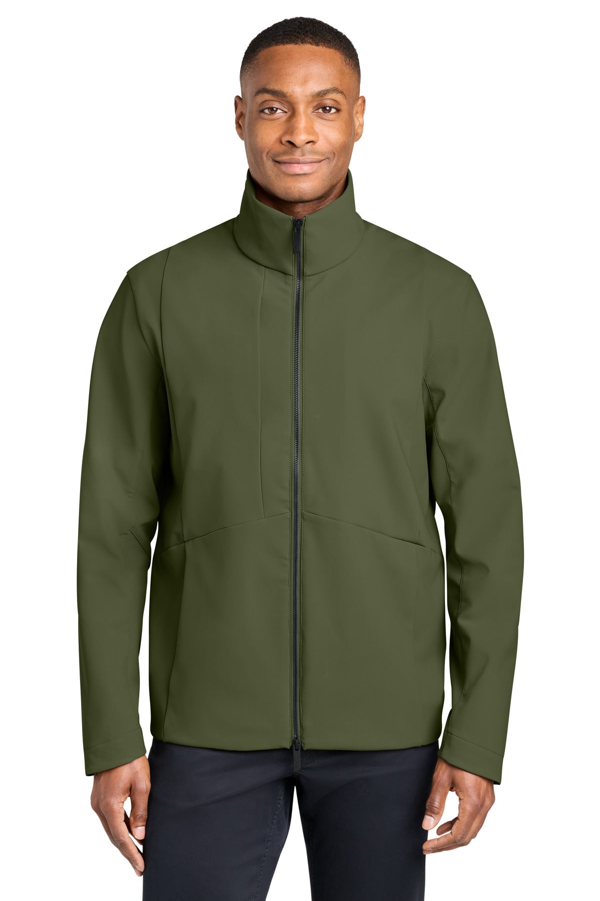 Custom Forest Moss Nozawa Full-Zip Soft Shell MRA474, personalized by SanCanDo Swag in Argyle, TX