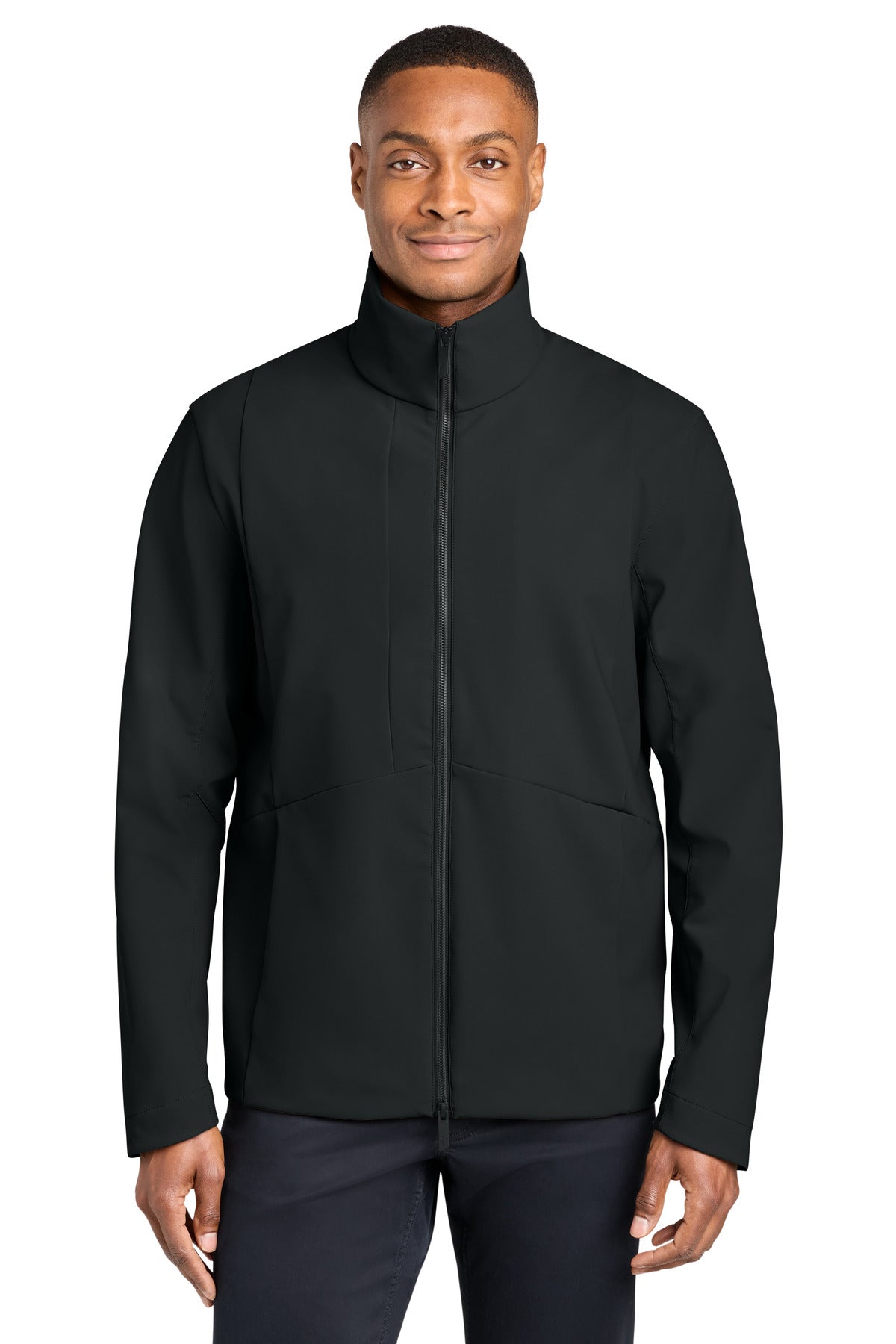 Custom Pitch Black Nozawa Full-Zip Soft Shell MRA474, personalized by SanCanDo Swag in Argyle, TX