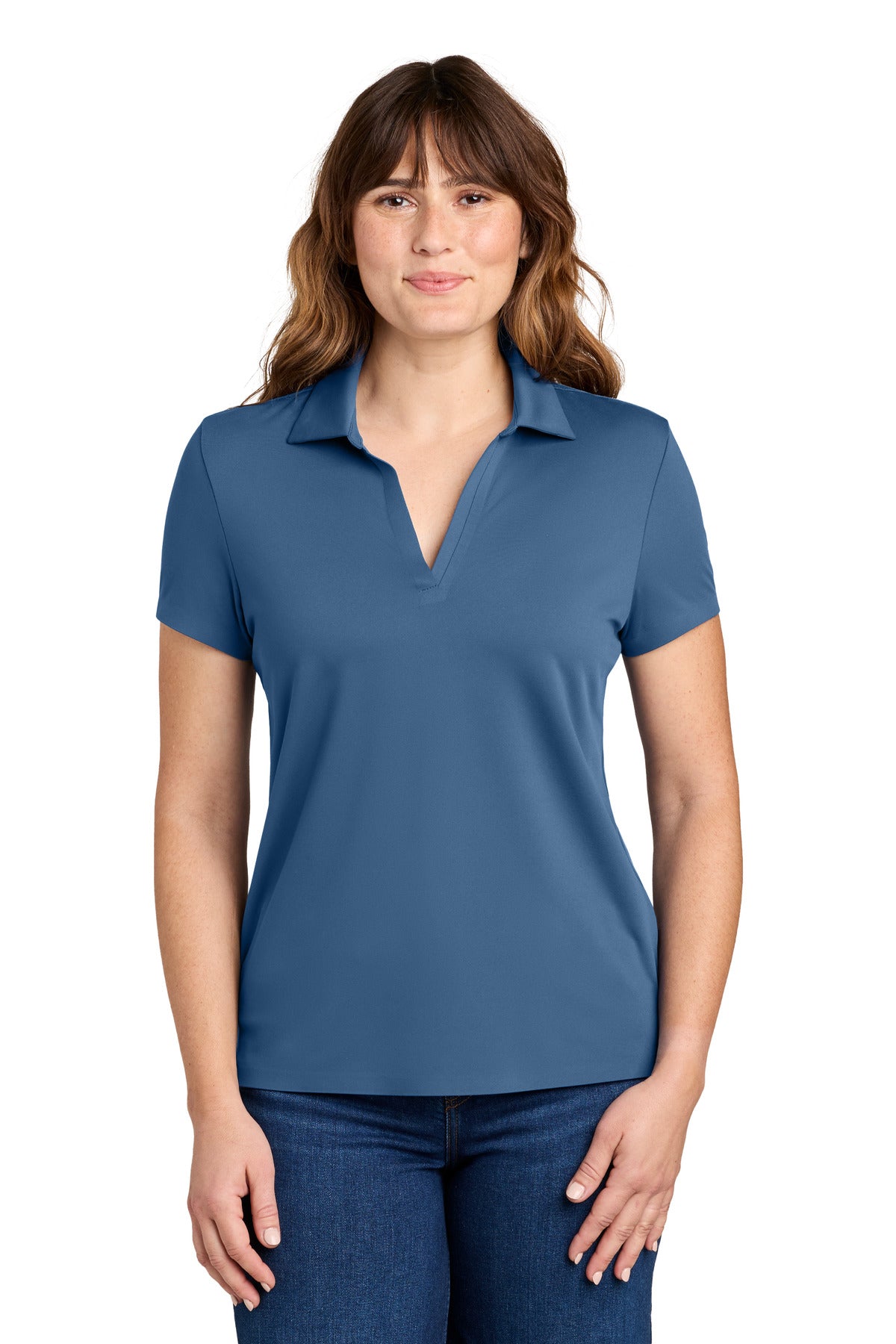 Custom Deep Lake Women's Alta Polo MRAW110, personalized by SanCanDo Swag in Argyle, TX