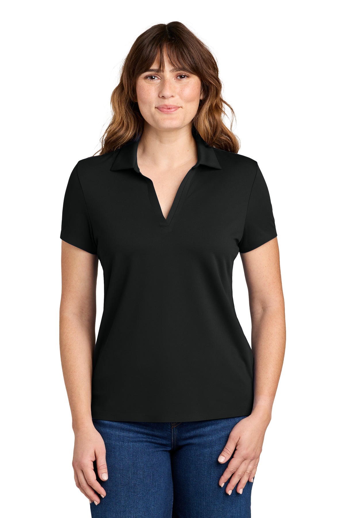 Custom Pitch Black Women's Alta Polo MRAW110, personalized by SanCanDo Swag in Argyle, TX