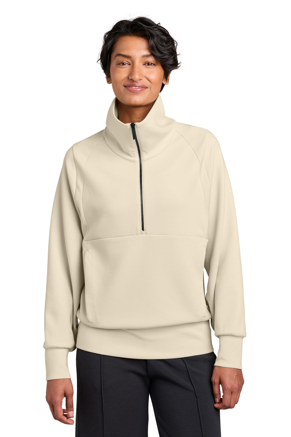 Custom Alabaster Women's Kumo 1/4-Zip Pullover MRAW221, personalized by SanCanDo Swag in Argyle, TX