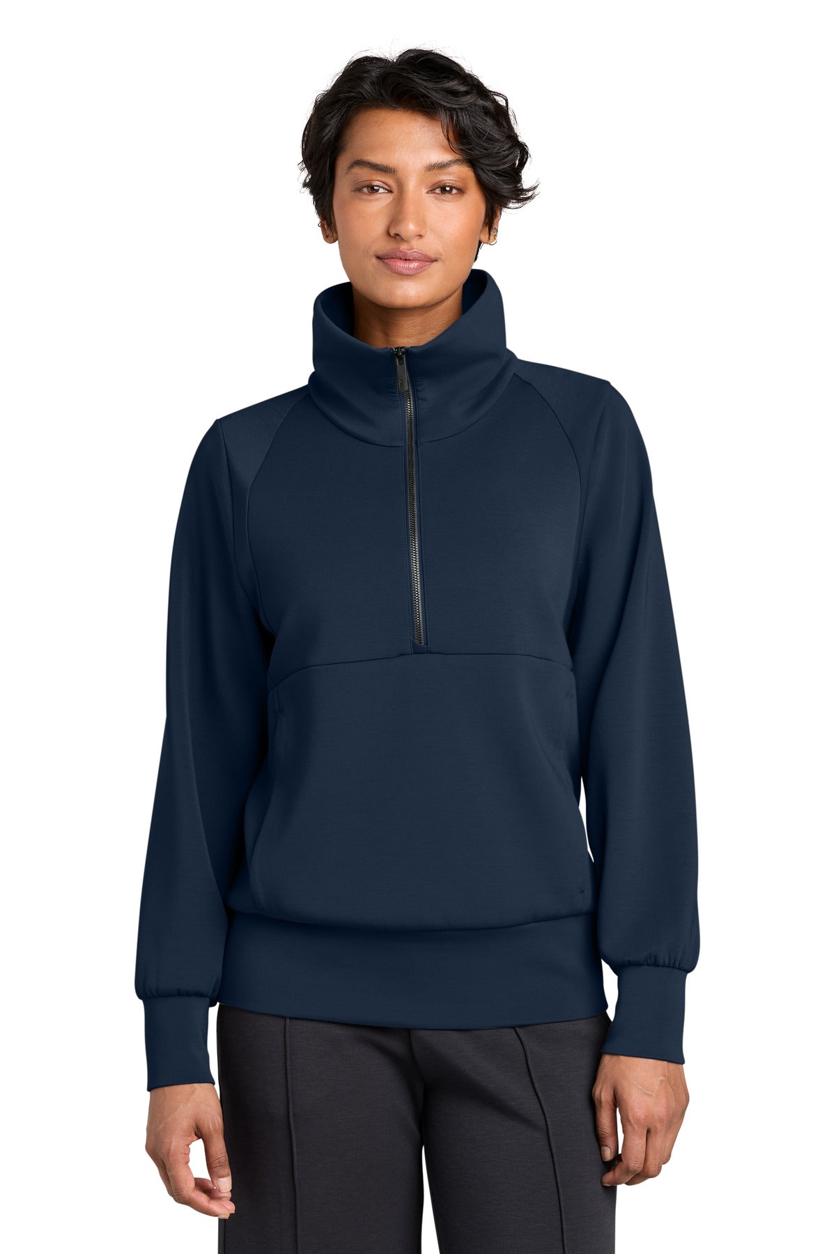 Custom Indigo Navy Women's Kumo 1/4-Zip Pullover MRAW221, personalized by SanCanDo Swag in Argyle, TX
