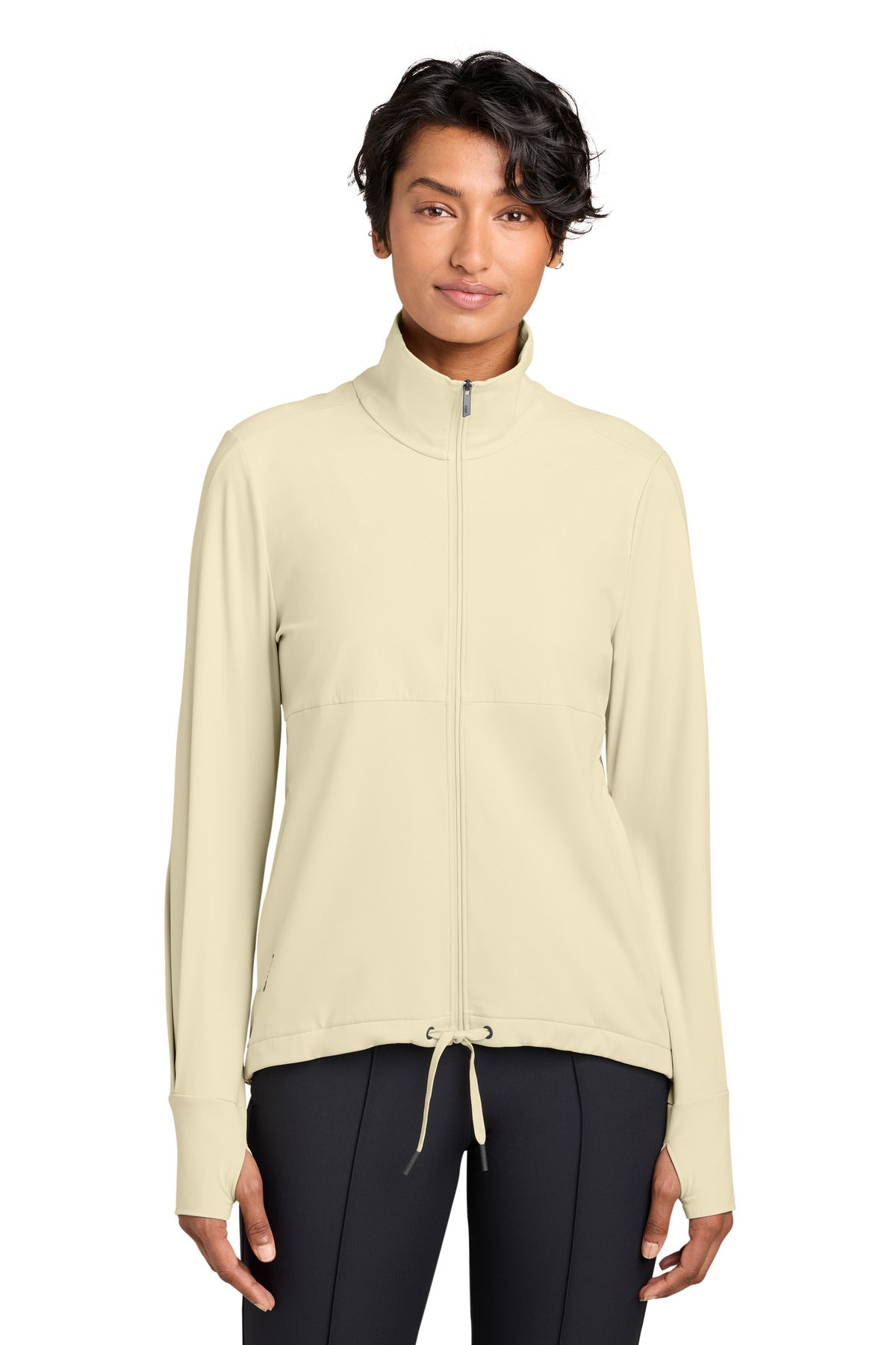 Custom Alabaster Women's Kivu Hybrid Full-Zip Jacket MRAW231, personalized by SanCanDo Swag in Argyle, TX