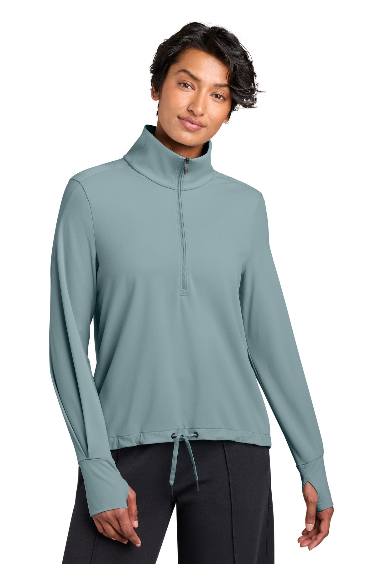 Custom Blue Fog Women's Kivu 1/4-Zip MRAW235, personalized by SanCanDo Swag in Argyle, TX