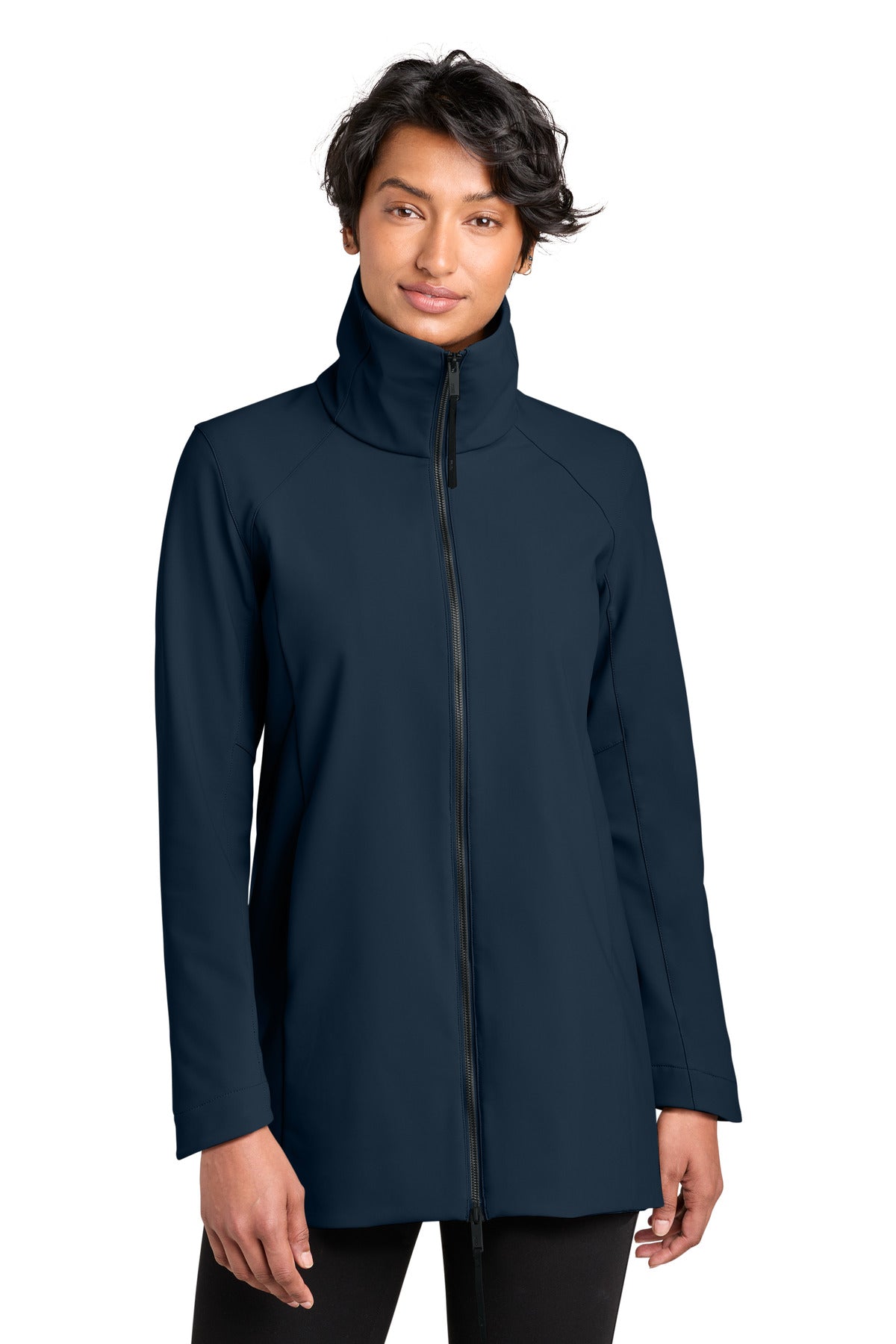 Custom Indigo Navy Women's Nozawa Full-Zip Soft Shell MRAW474, personalized by SanCanDo Swag in Argyle, TX