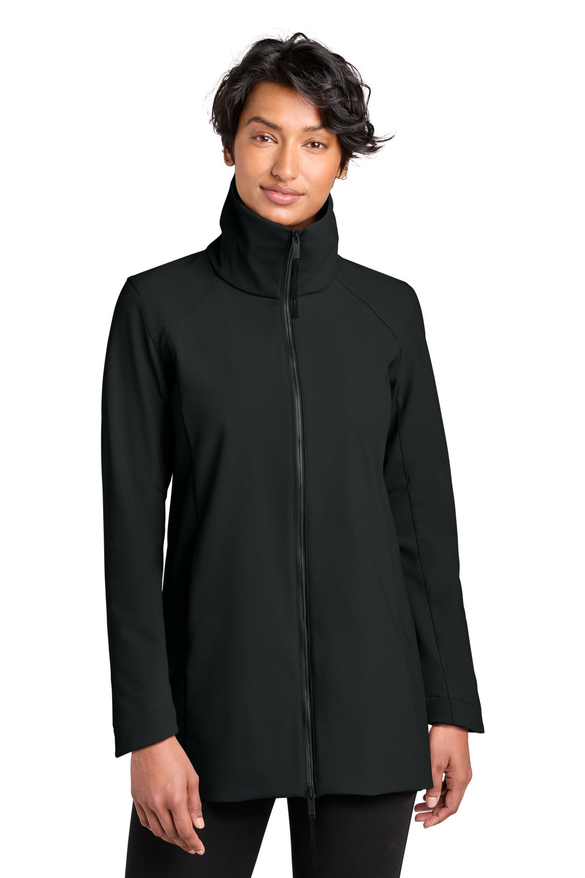 Custom Pitch Black Women's Nozawa Full-Zip Soft Shell MRAW474, personalized by SanCanDo Swag in Argyle, TX