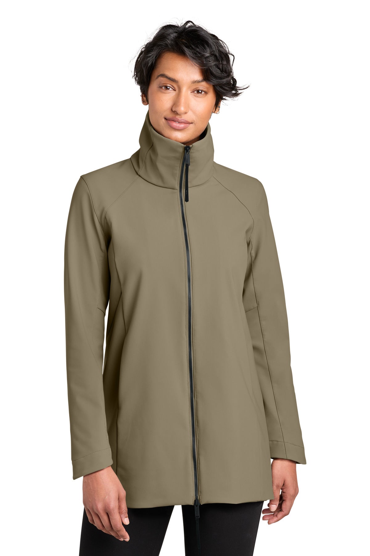 Custom Truffle Women's Nozawa Full-Zip Soft Shell MRAW474, personalized by SanCanDo Swag in Argyle, TX