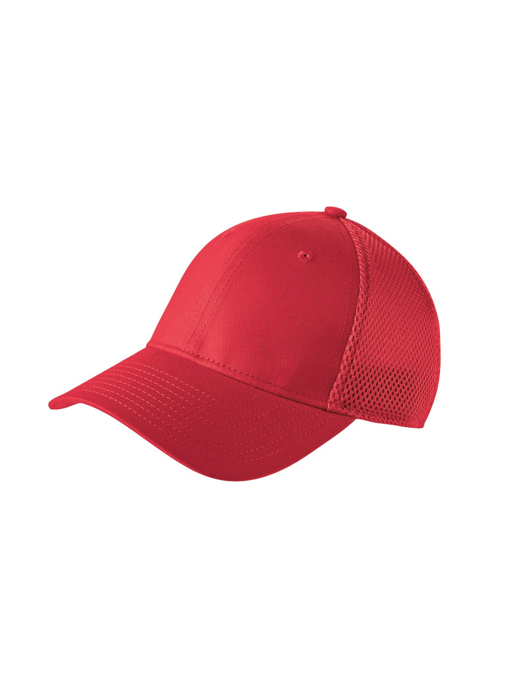 Custom Scarlet Red Stretch Mesh Cap NE1020, personalized by SanCanDo Swag in Argyle, TX