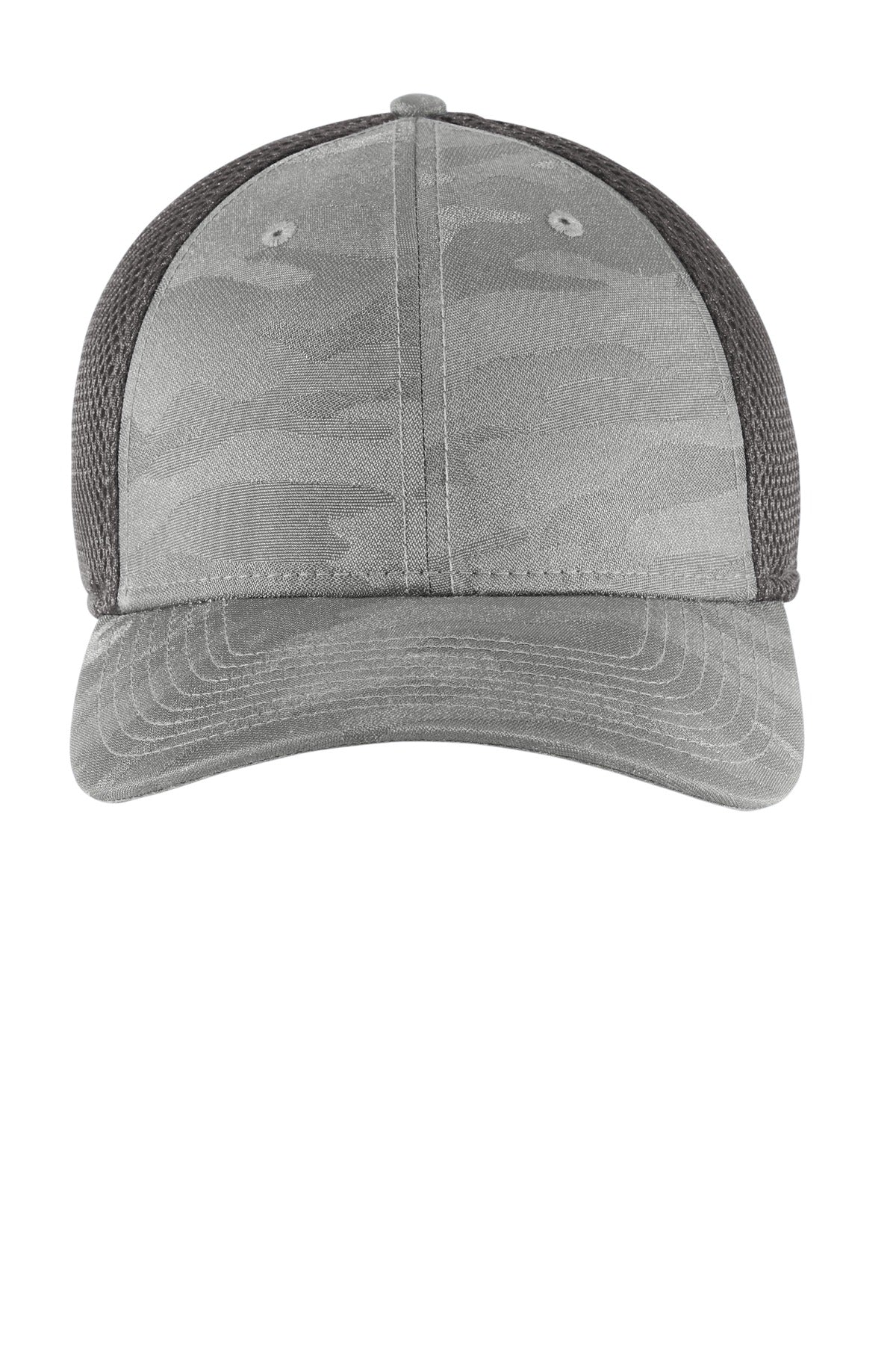 Custom Rainstorm Grey Camo/ Graphite Tonal Camo Stretch Tech Mesh Cap NE1091, personalized by SanCanDo Swag in Argyle, TX