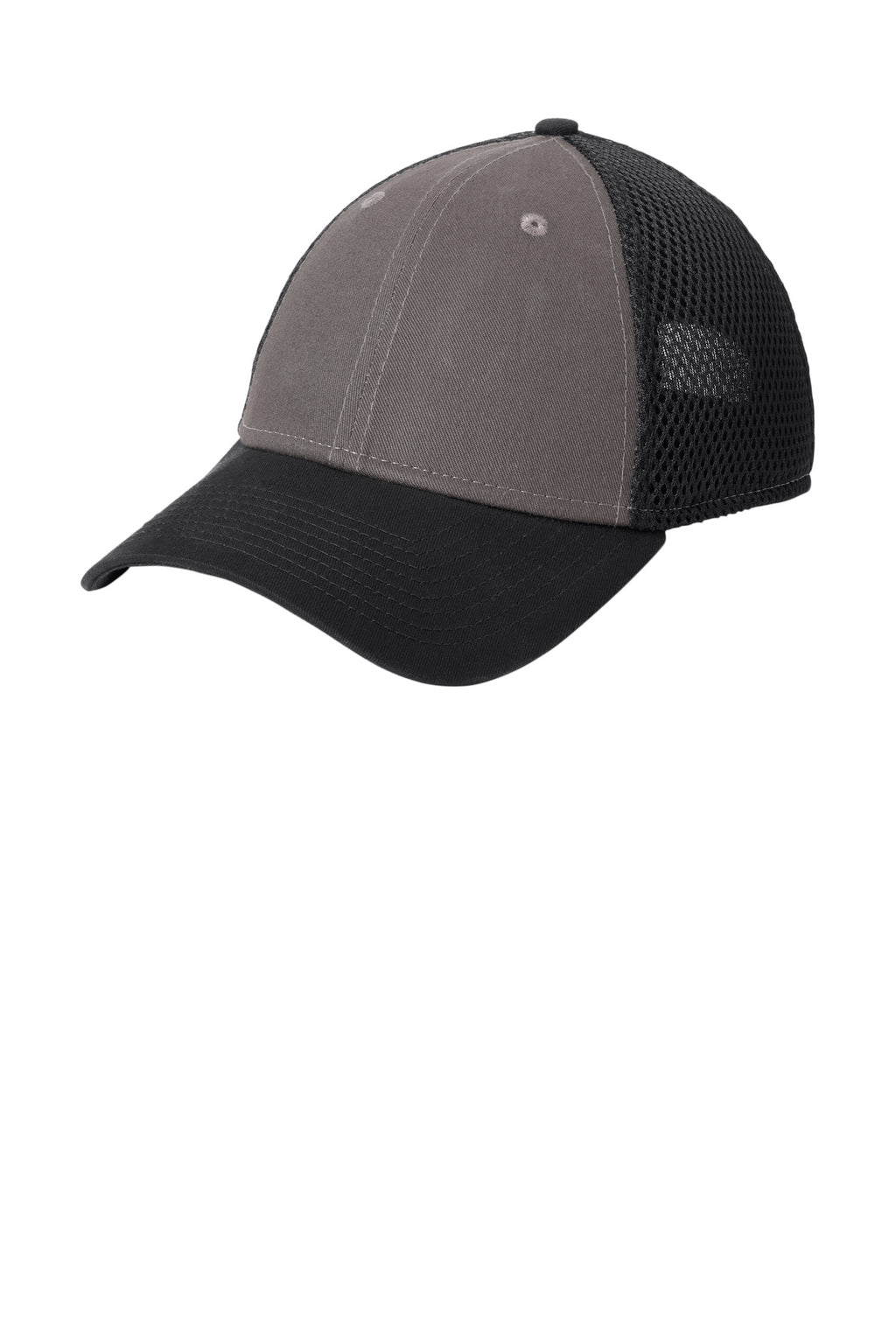 Custom Charcoal/ Black Snapback Contrast Front Mesh Cap NE204, personalized by SanCanDo Swag in Argyle, TX