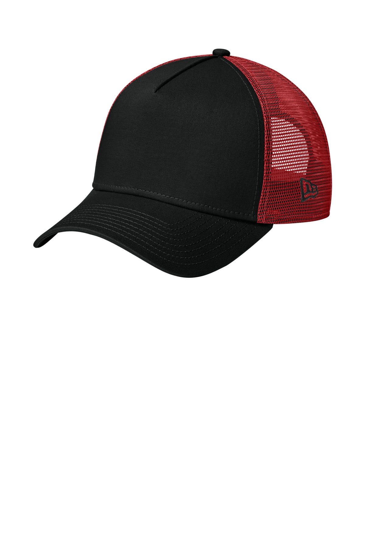 Custom Flag Black/ Scarlet Snapback Trucker Cap NE205, personalized by SanCanDo Swag in Argyle, TX