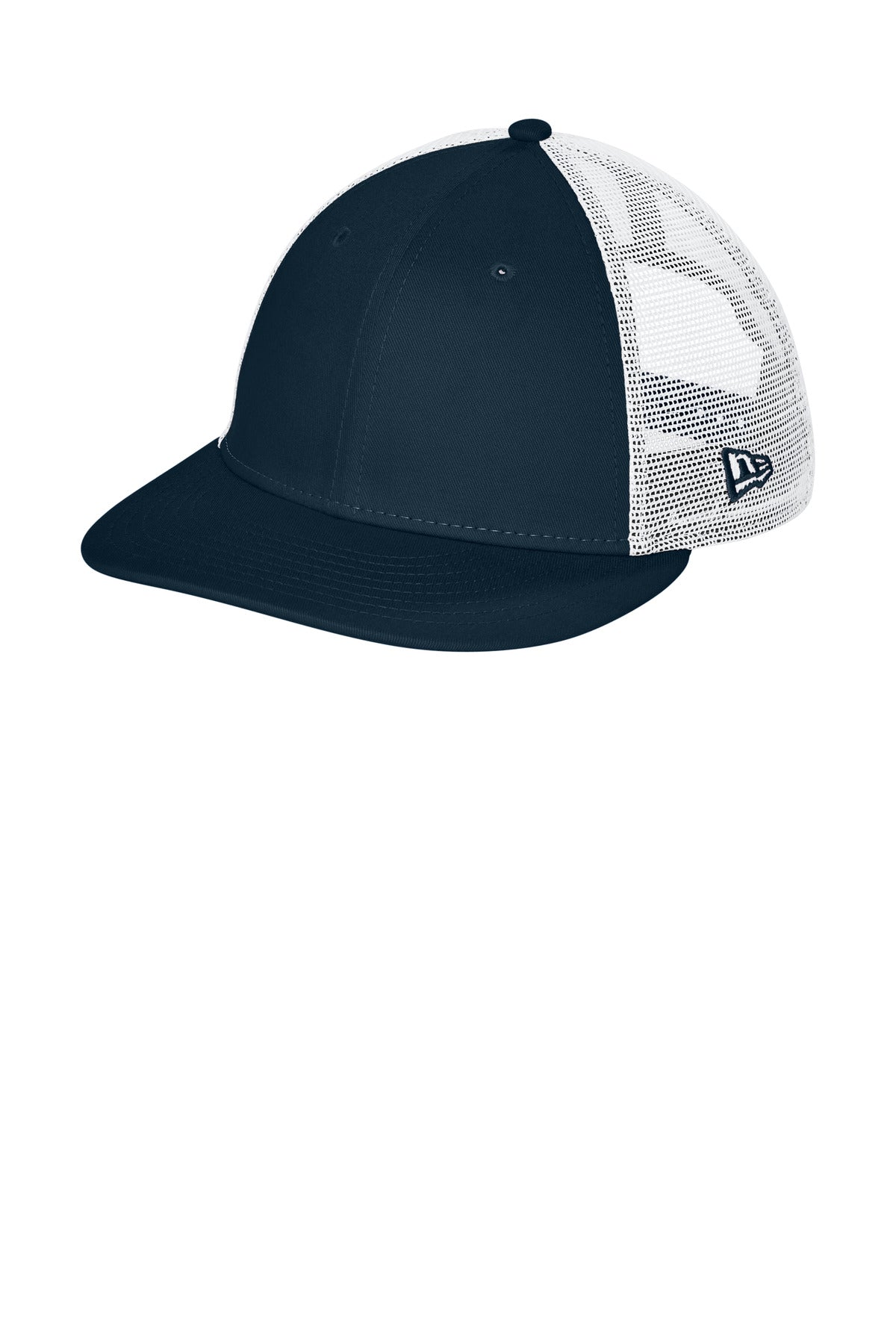 Custom Flag Deep Navy/ White Snapback Low Profile Trucker Cap NE207, personalized by SanCanDo Swag in Argyle, TX