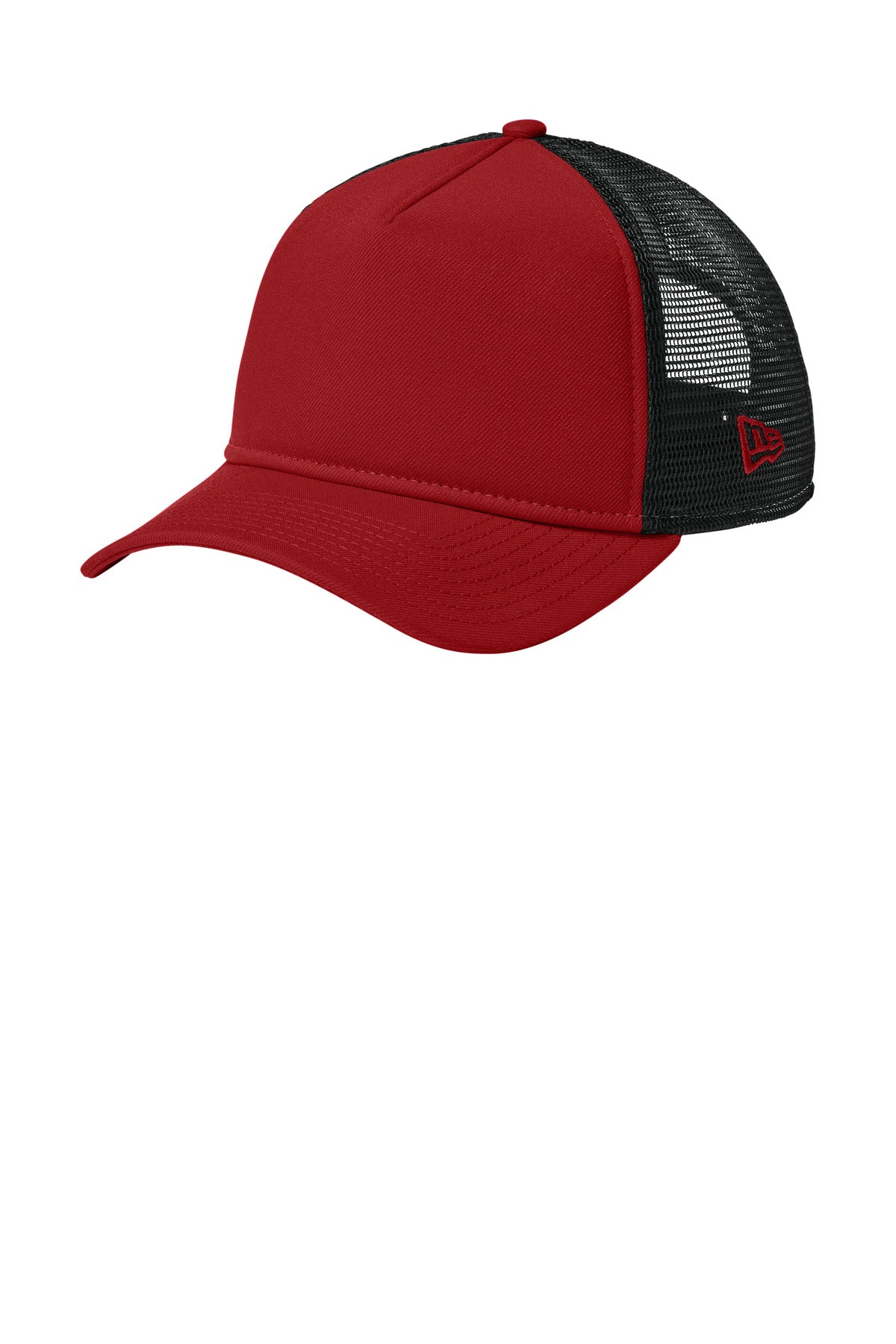 Custom Flag Scarlet/ Black A-Frame Snapback Mesh Back Cap NE212, personalized by SanCanDo Swag in Argyle, TX