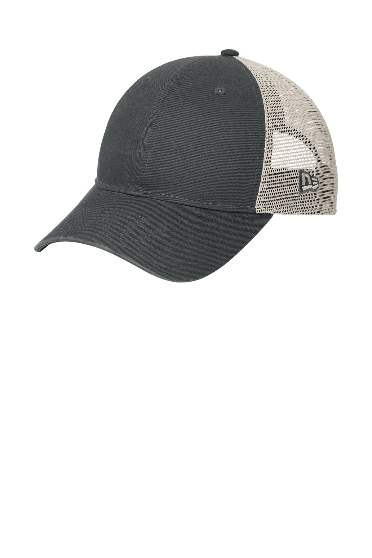 Custom Graphite/ Stone 9TWENTY Unstructured Mesh Snapback Cap NE215, personalized by SanCanDo Swag in Argyle, TX