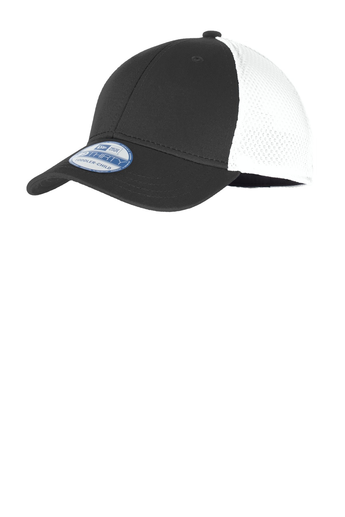 Custom Black/ White Youth Stretch Mesh Cap NE302, personalized by SanCanDo Swag in Argyle, TX