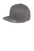 Custom Charcoal Flat Bill Snapback Cap NE400, personalized by SanCanDo Swag in Argyle, TX