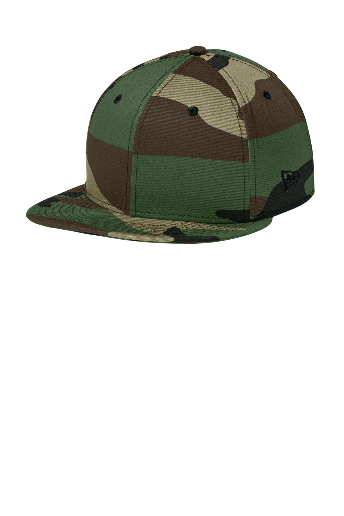Custom Flag Camo Flat Bill Snapback Cap NE400, personalized by SanCanDo Swag in Argyle, TX
