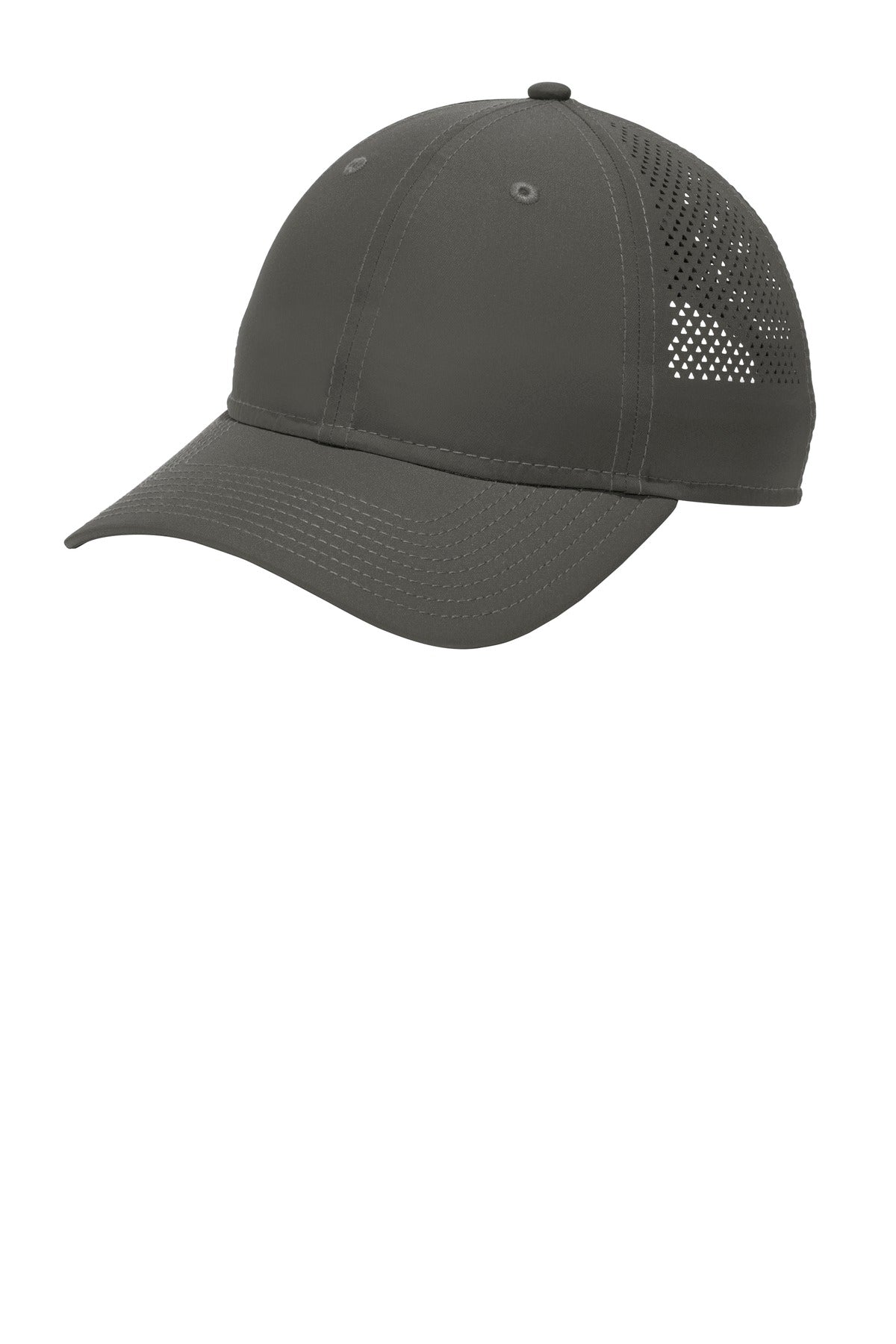 Custom Graphite Perforated Performance Cap NE406, personalized by SanCanDo Swag in Argyle, TX