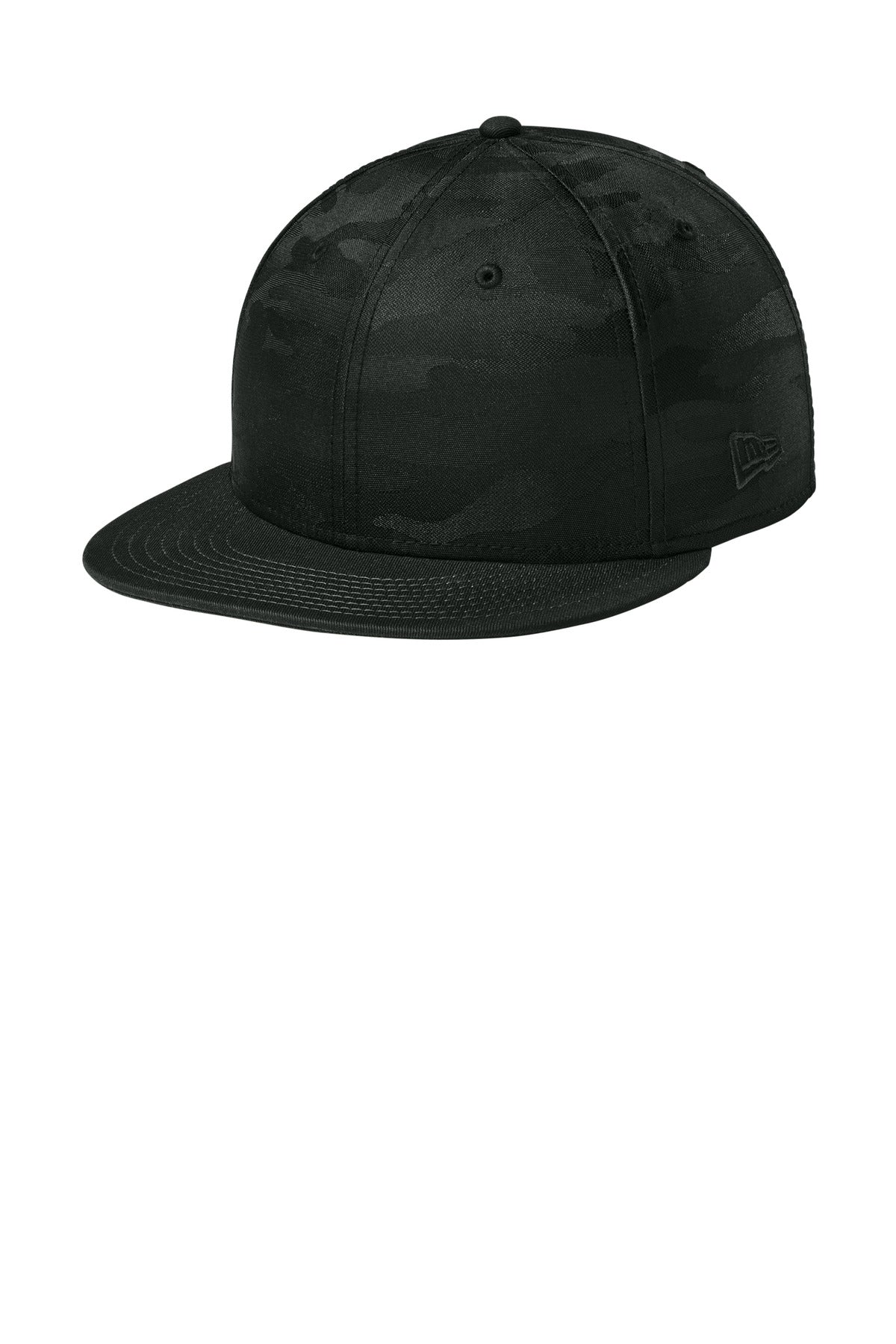 Custom Flag Black/ Black Camo Camo Flat Bill Snapback Cap NE407, personalized by SanCanDo Swag in Argyle, TX