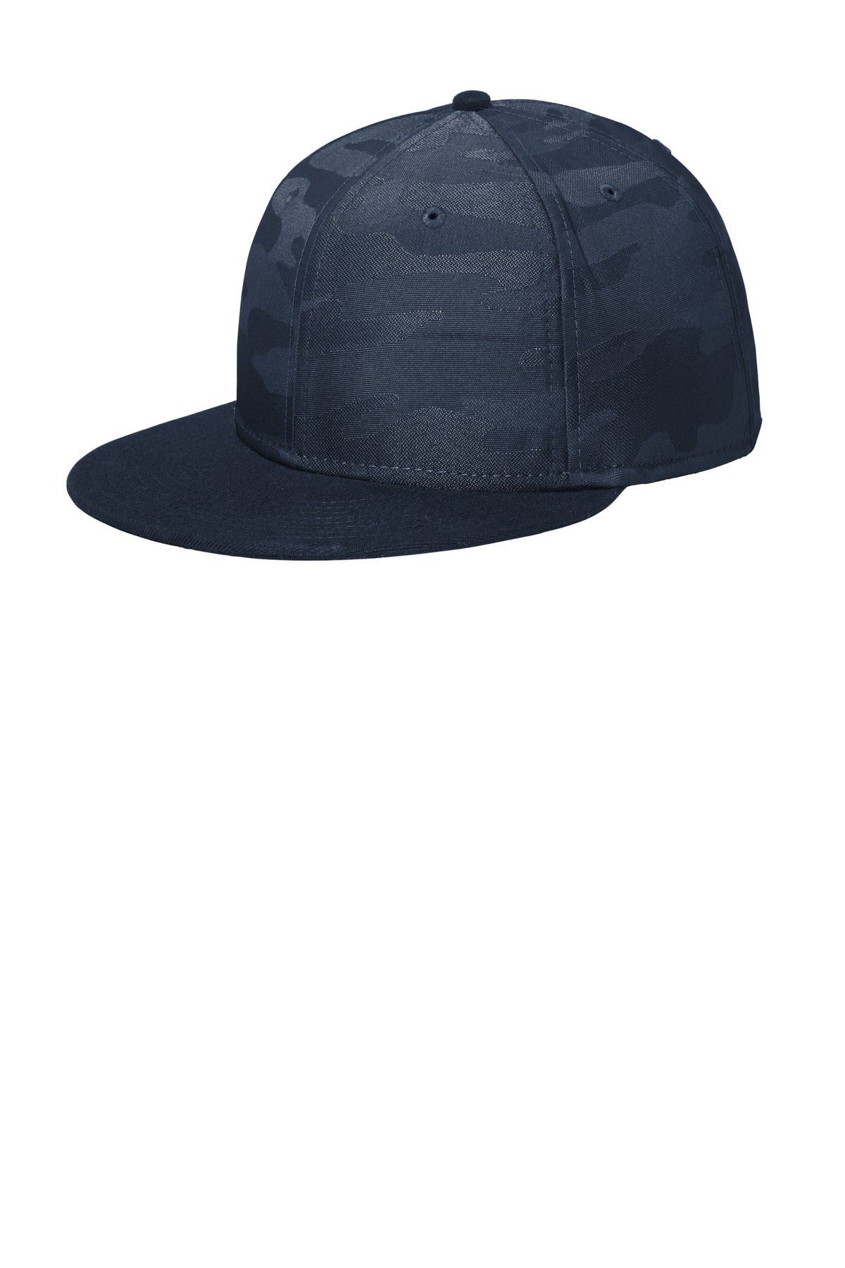 Custom Flag Deep Navy/ Deep Navy Camo Camo Flat Bill Snapback Cap NE407, personalized by SanCanDo Swag in Argyle, TX