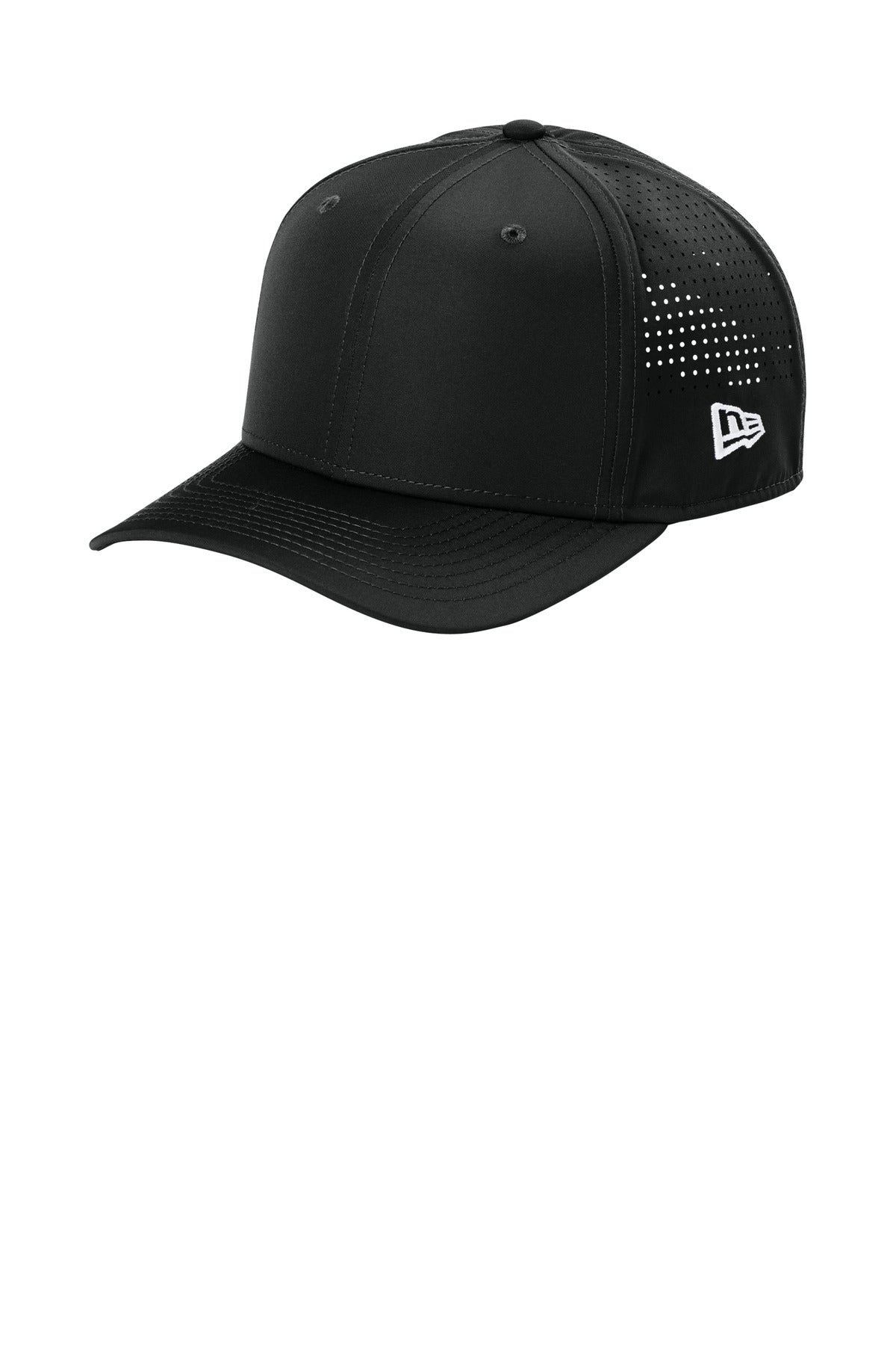 Custom Black 9SEVENTY Perforated Snapback Cap NE501, personalized by SanCanDo Swag in Argyle, TX