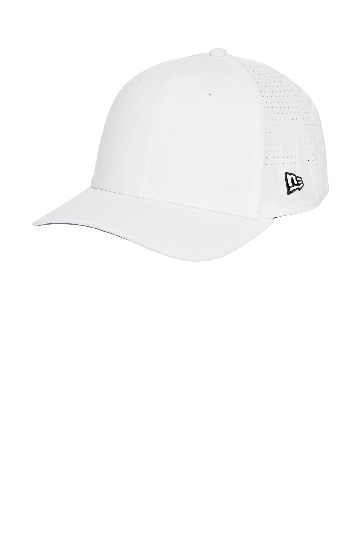 Custom White 9SEVENTY Perforated Snapback Cap NE501, personalized by SanCanDo Swag in Argyle, TX