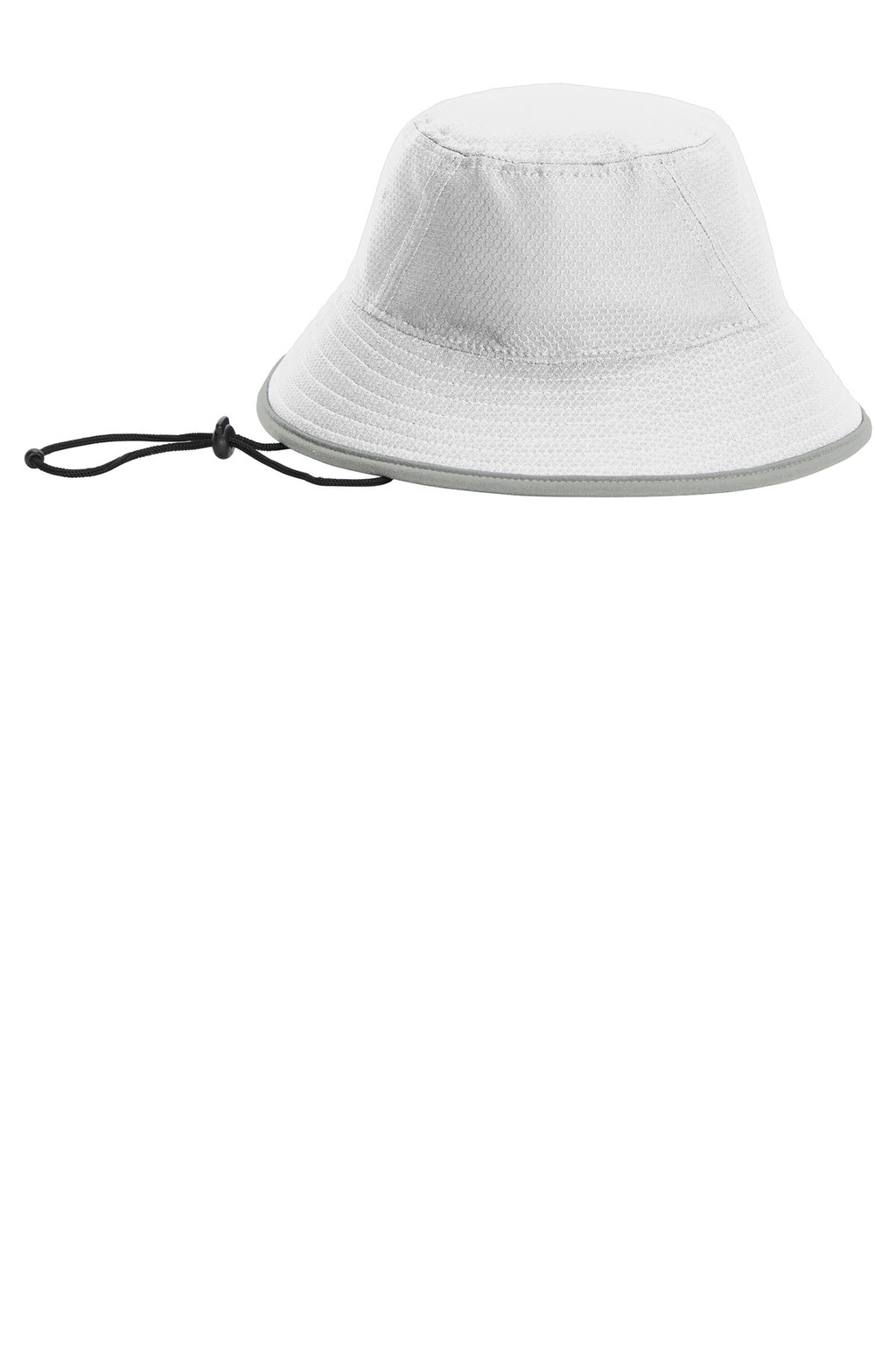 Custom White/ Rainstorm Grey Hex Era Bucket Hat NE800, personalized by SanCanDo Swag in Argyle, TX